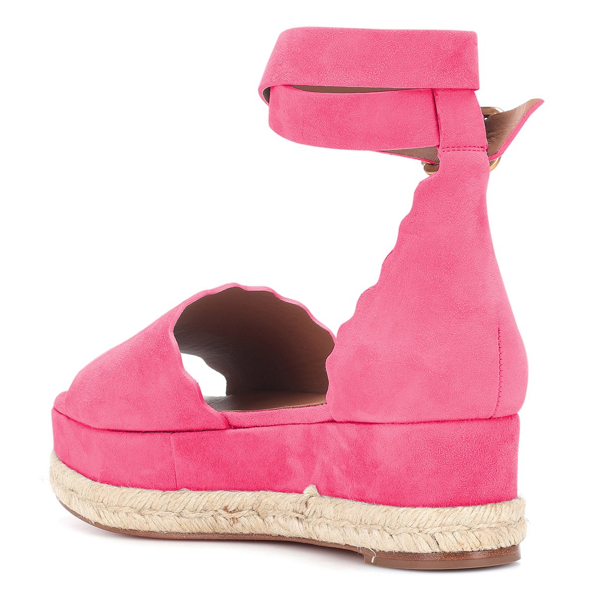 YDN Women's Open Toe Platform Espadrille Sandals with Ankle Strap - Wedge Heel Summer Shoes for Beach, Vacation & Casual Outfits | Wavy Edge Design