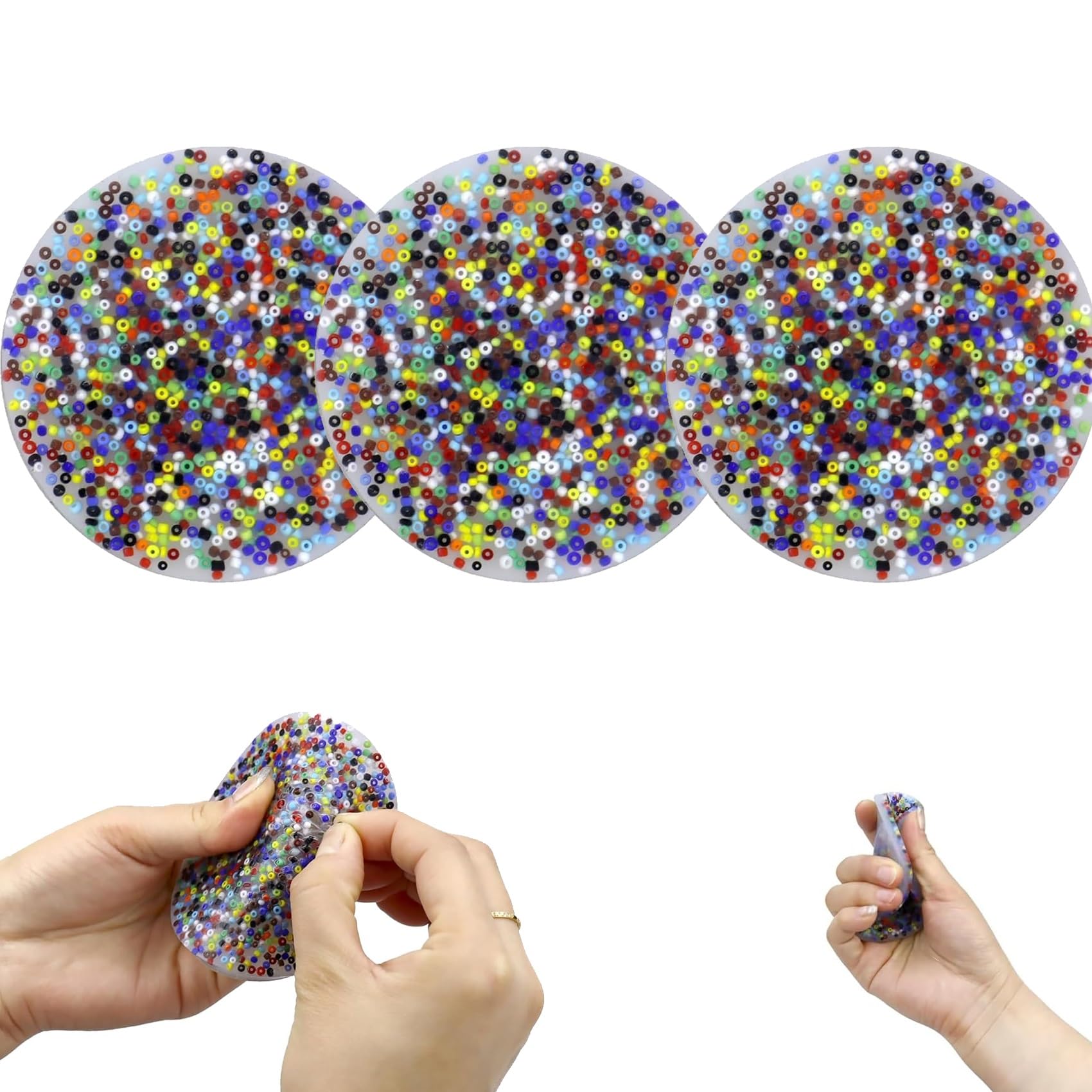 Anti-Anxiety Skin Picking Fidget Toys Set (3-Pack) - Silicone Sensory Fidget Plate for Trichotillomania, Dermatillomania & Stress Relief - Perfect for ADHD, Anxiety & Office Focus - Colorful Therapy Tools for Adults & Kids
