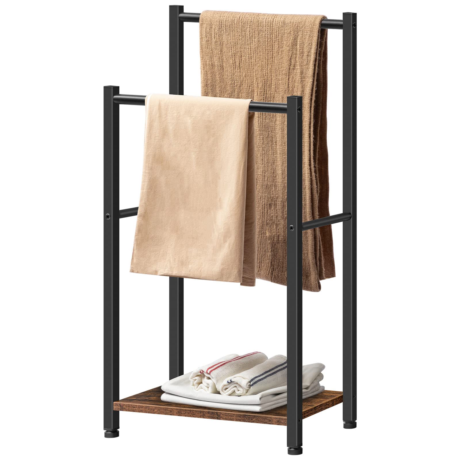 HOOBRO 2-Tier Freestanding Towel Rack for Bathroom - 16.5