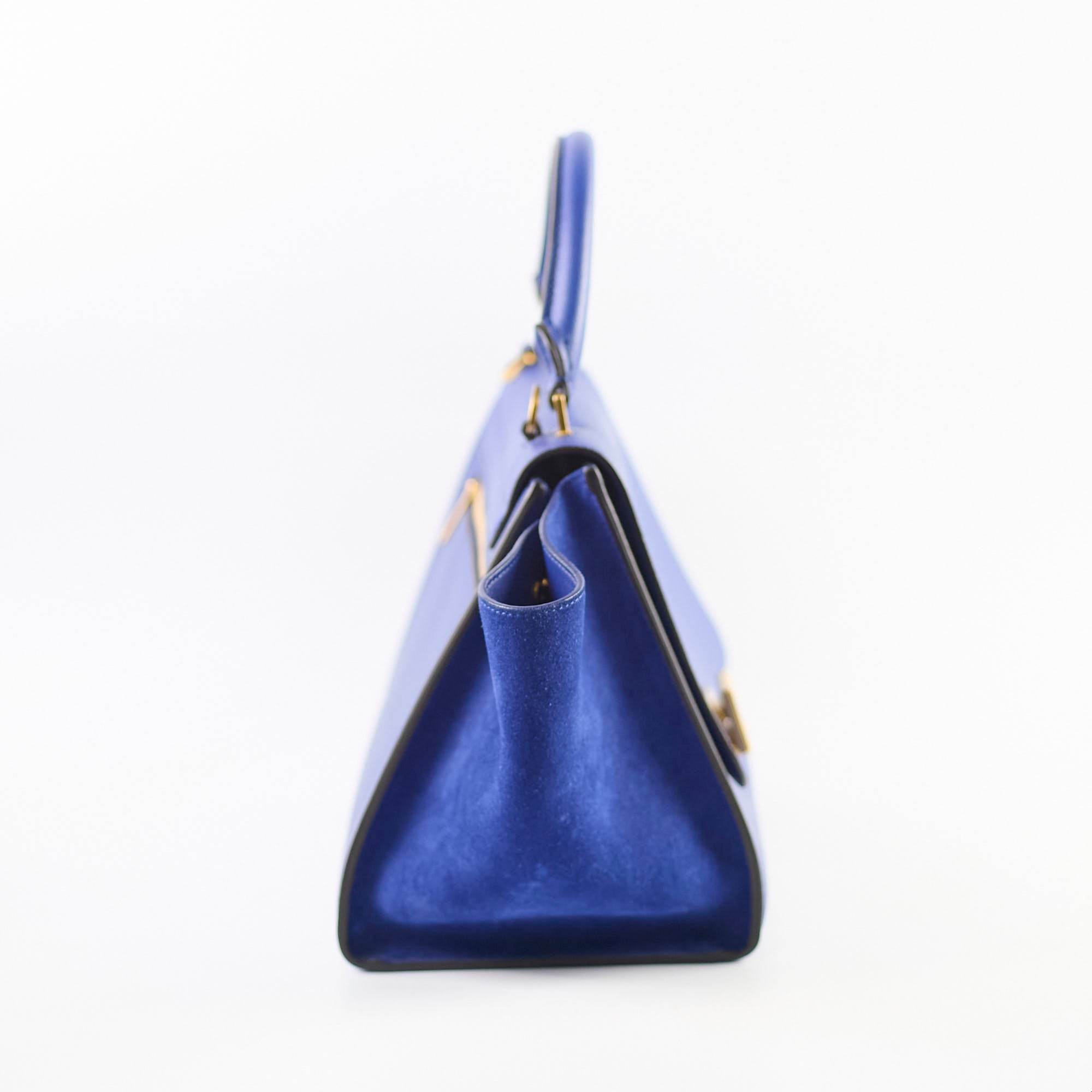 Celine Small Trapeze Bag in Blue | Genuine Leather Crossbody Purse for Women | Perfect for Work, Travel & Evening Events