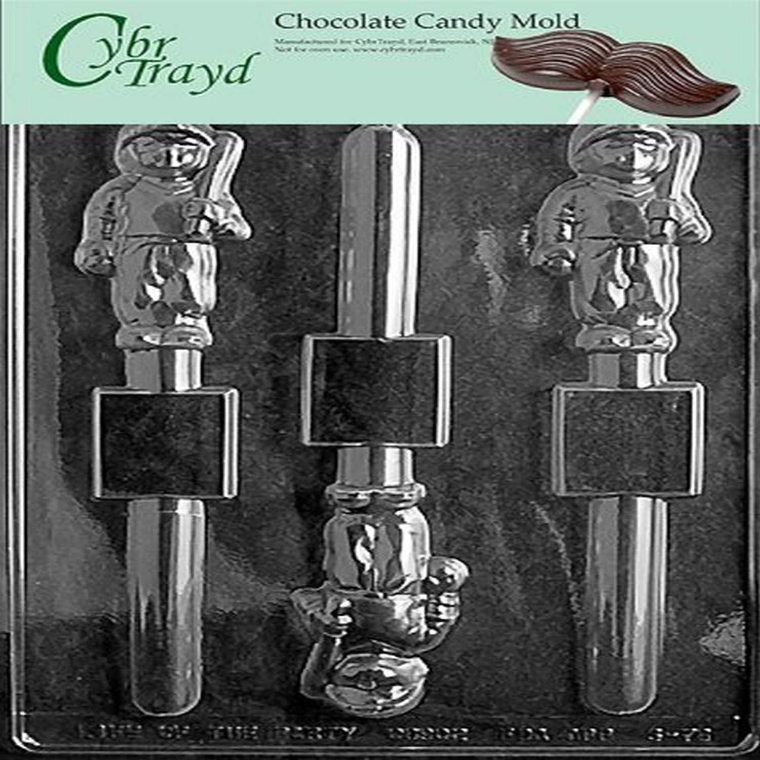 Cybrtrayd Sports Chocolate Candy Mold - Baseball Player Pretzel Mold for DIY Candy Making, Baking & Party Decorations | Perfect for Birthday Parties, Sports Events & Holiday Treats