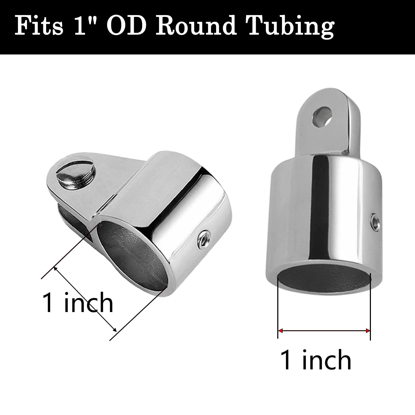 Heavy Duty Bimini Top Hardware Kit - 12 Pieces 316 Stainless Steel Boat Canopy Fittings for 7/8