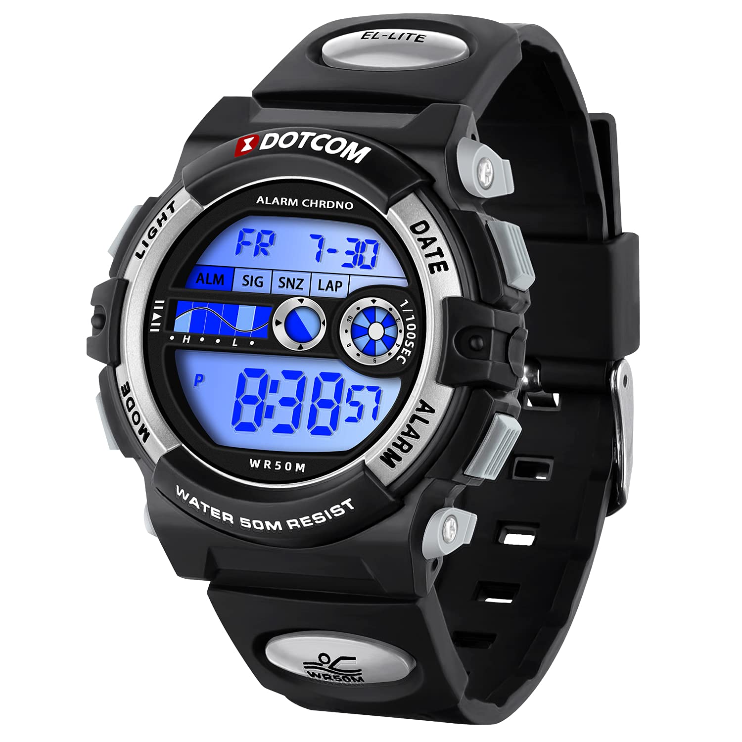 CKV Boys Digital Sports Watch - Waterproof Kids Watch for Ages 5-18 with LED Backlight, Alarm, Calendar & Timer - Perfect Gift for Teenagers | School, Swimming & Outdoor Activities