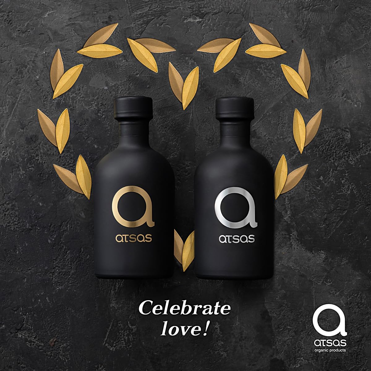 ATSAS Organic Extra Virgin Olive Oil - High Phenolic Award-Winning EVOO - Gold & Silver Limited Edition - Fresh 2024 Harvest - Antioxidant-Rich for Cooking, Salads & Healthy Lifestyle - Pack of 2 Bottles