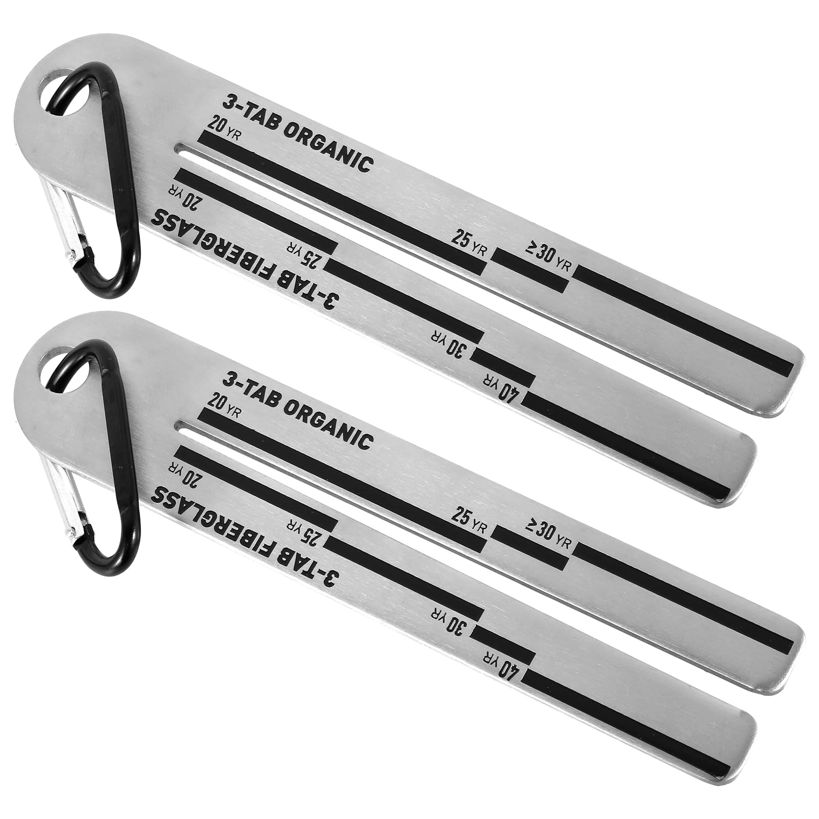 2 Pcs Stainless Steel Shingle Gauge - Roofing Measuring Tool for Asphalt Shingle Thickness Analysis | High Hardness Pitch Gauge for Roofers, Contractors & DIY Home Improvement Projects