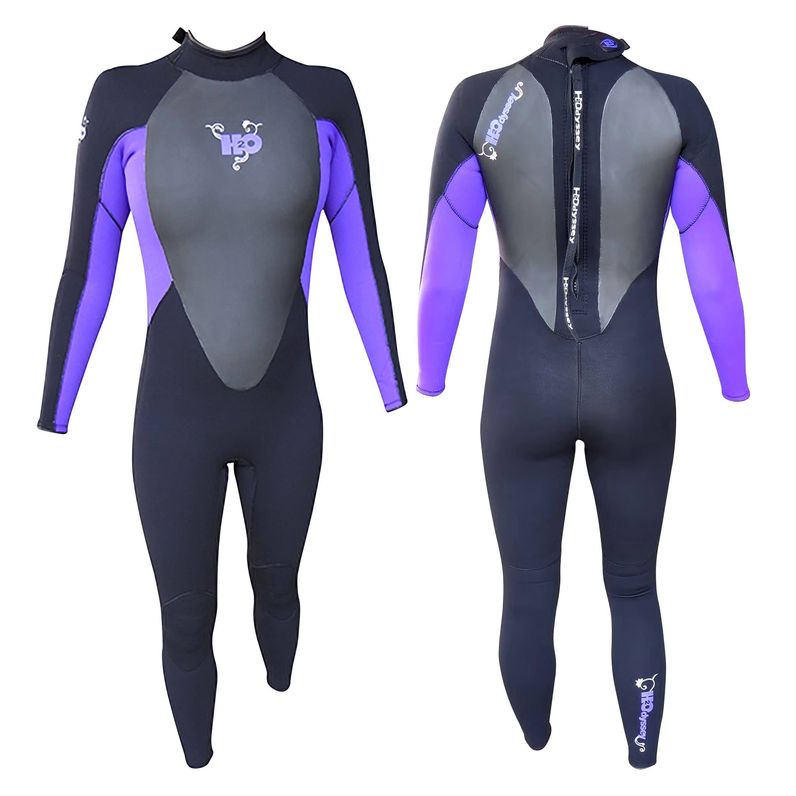 H2ODYSSEY 4/3mm Women's Momentum Back Zip Full Wetsuit - Long Sleeve Surfing & Scuba Diving Suit for Cold Water | Perfect for Surfing, Deep Sea Diving & Water Sports