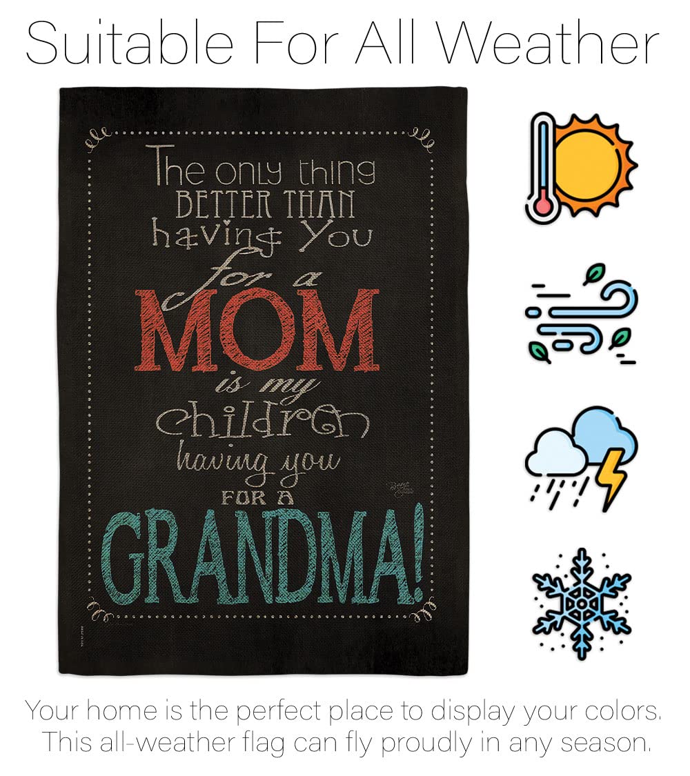 Mom & Grandma Garden Flag Set - Double-Sided Flower Design for Mother's Day & Family Decor