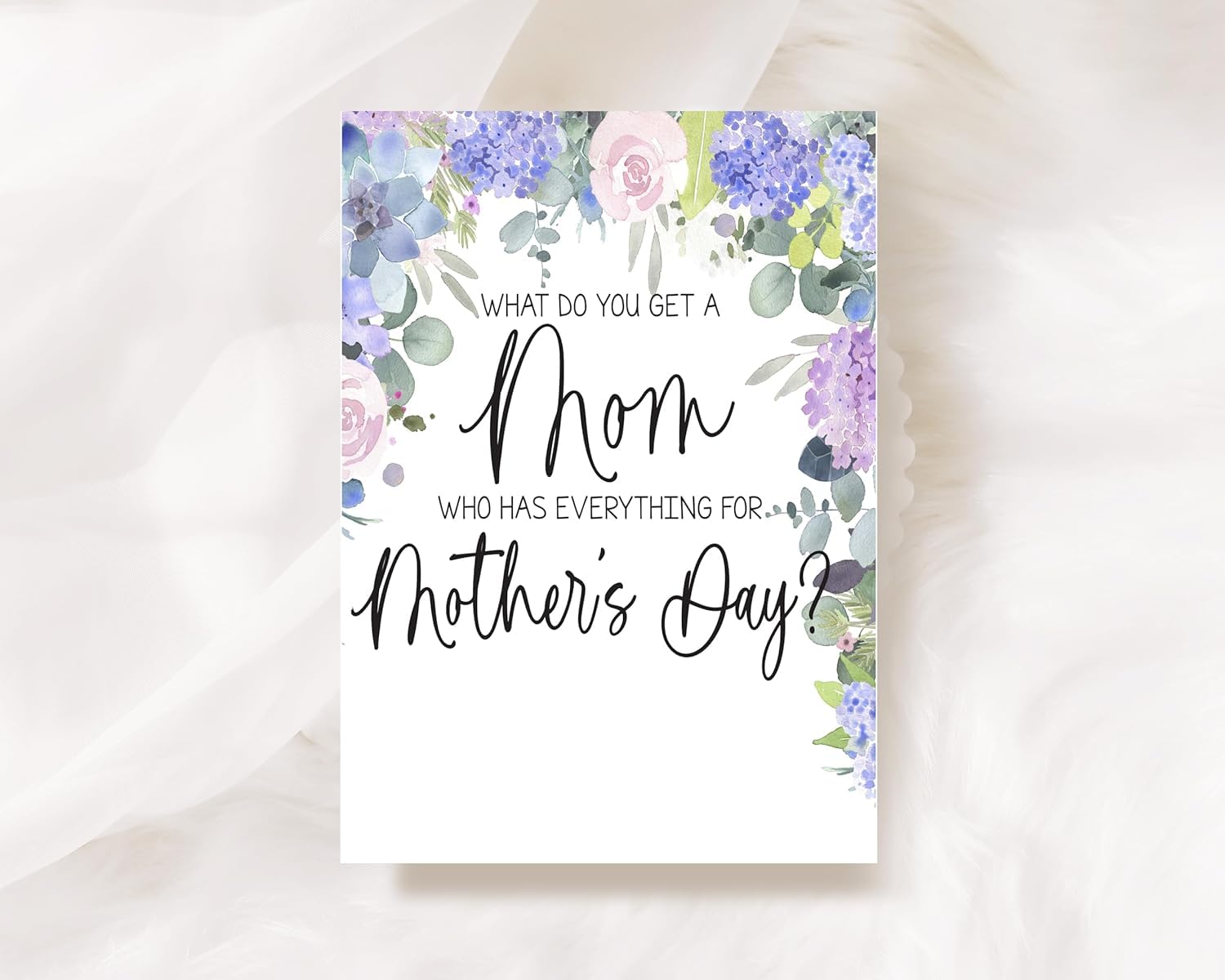 Pregnancy Announcement Card for Mom & Grandma - Baby Reveal Card for Mother's Day - Perfect Gift for Moms Who Have Everything (Lilac Floral Design) - Gender Reveal, Baby Shower & Special Occasions