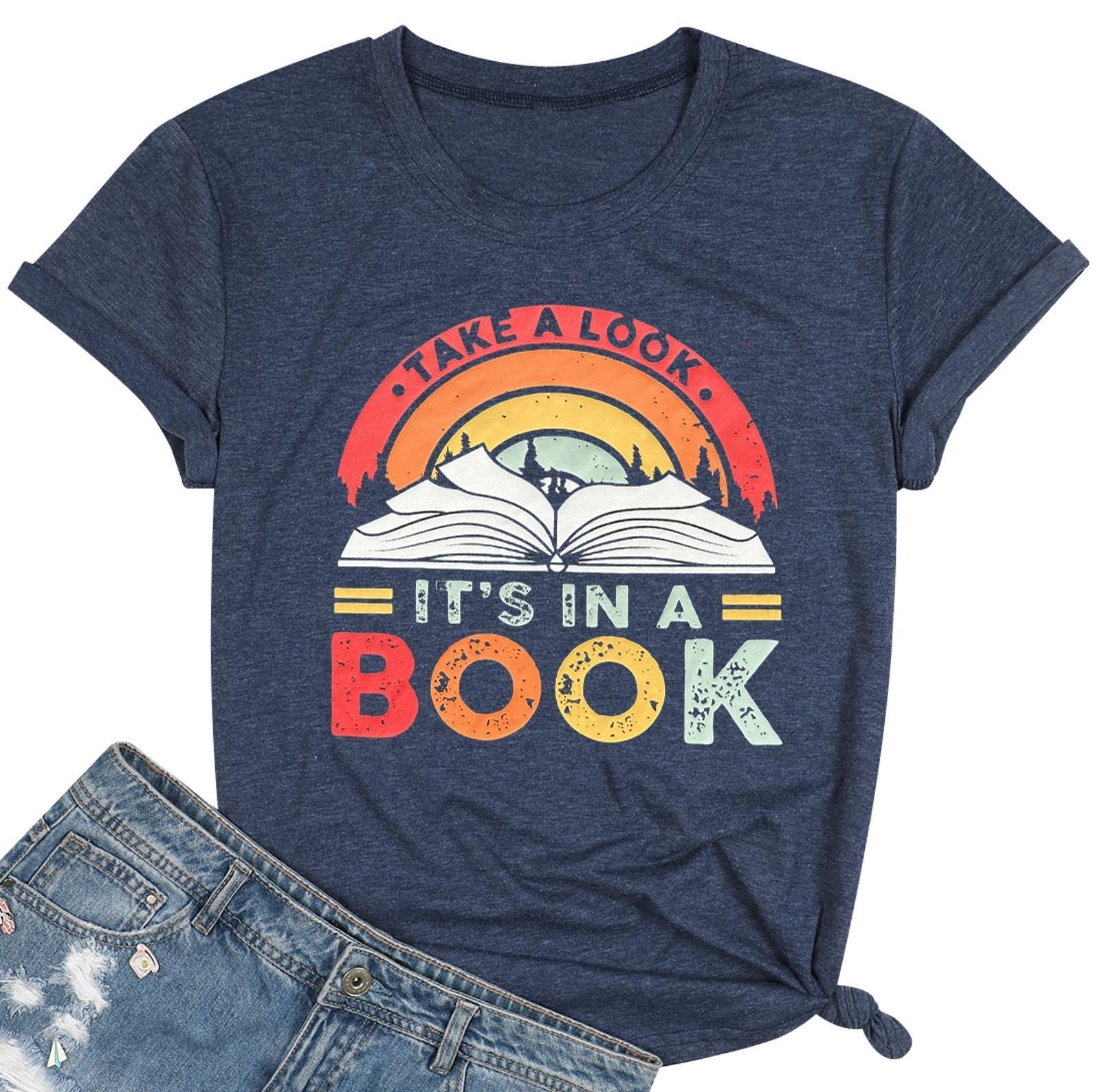 Banned Books T-Shirts for Women - Reading Tees for Book Lovers, Teachers & Librarians - Bibliophile Gifts - Sizes S-XXL - Perfect for Book Clubs, Library Visits & Literary Events