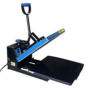 Fancierstudio DG Heat Press 15x15 Inch Sublimation Heat Transfer Machine with Slide Out Lower Platen (Max 5.5 Inch) - Perfect for T-Shirts, Mugs, Hats & DIY Crafts