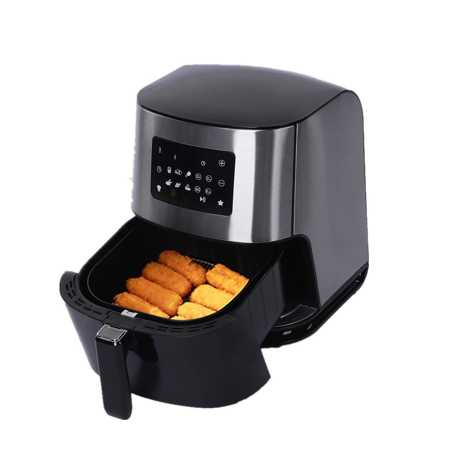 6L 1700W Digital Air Fryer Oven - Nonstick Electric Hot Oven for Healthy Cooking | Multifunctional for Air Frying, Roasting, Baking | Includes Recipe Book | Perfect for Family Meals, Quick Snacks & Low-Fat Cooking (Black)