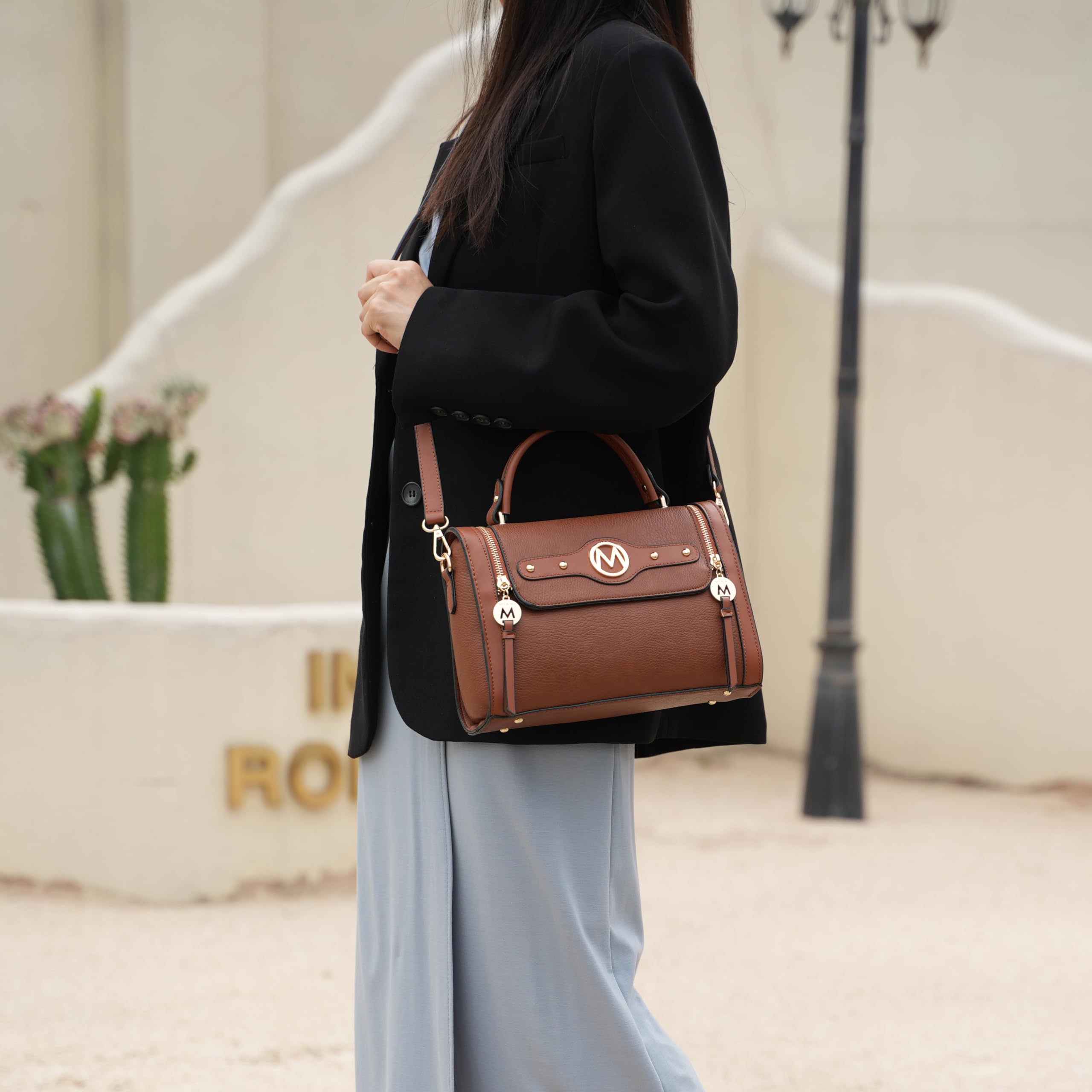 MKF Collection Women's Vegan Leather Crossbody Bag - Stylish Designer Shoulder Purse Handbag by Mia K | Perfect for Work, Travel & Everyday Use