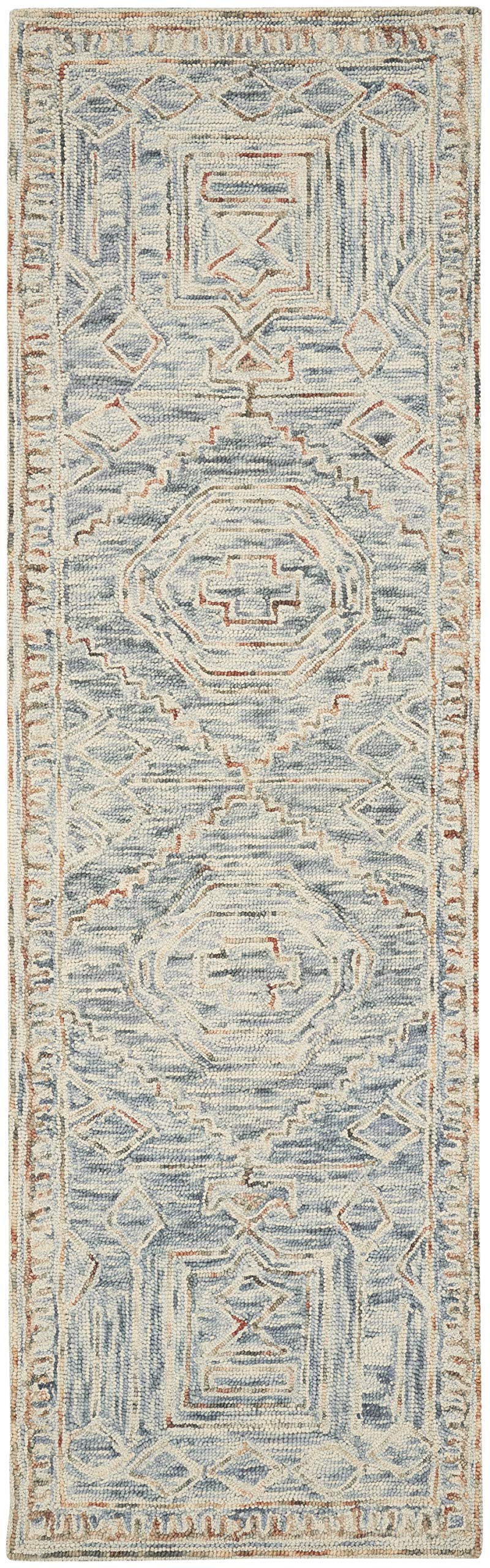 Nourison Linked Contemporary Blue/Multi 2'3
