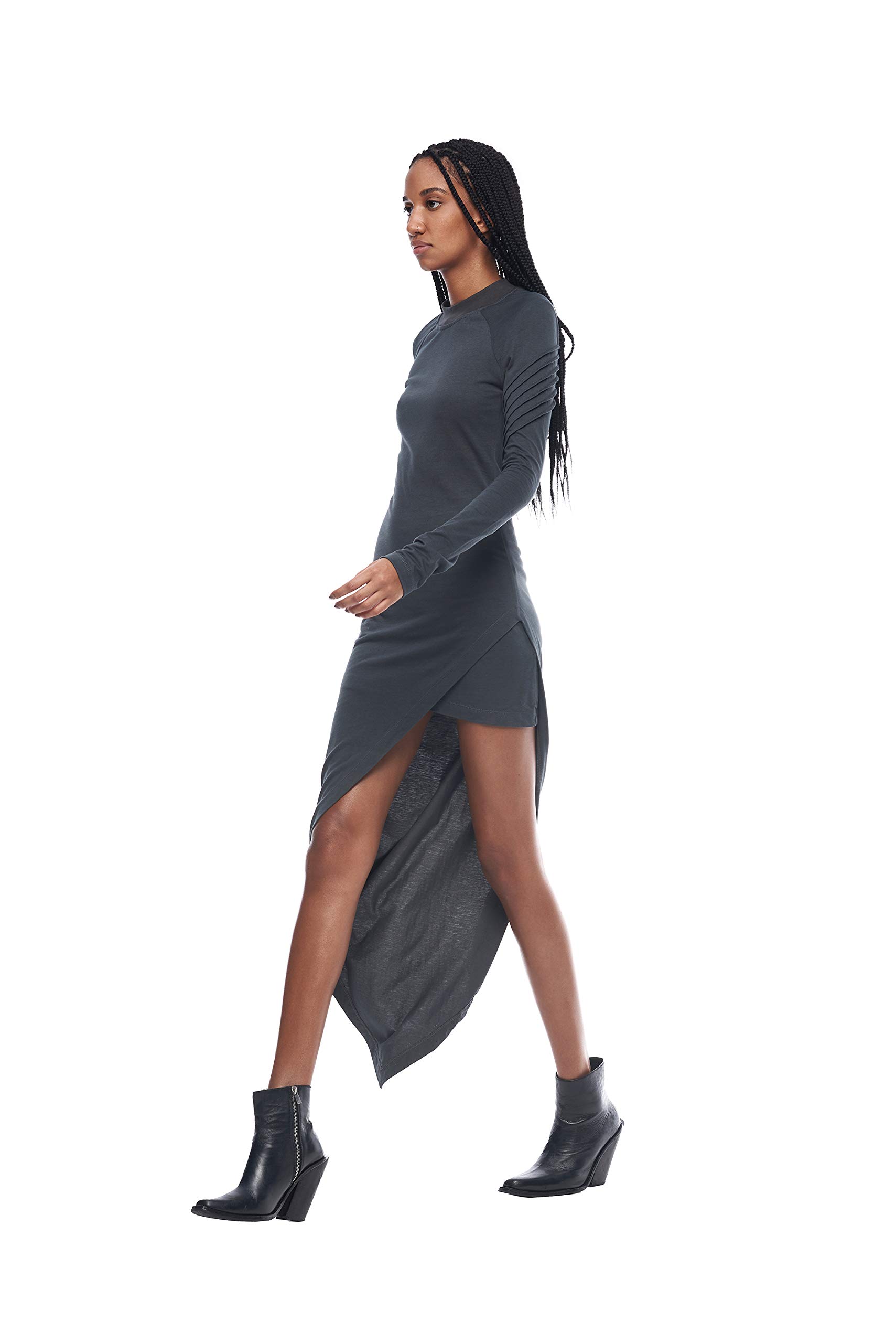 Jonny Cota Studio Women's Asymmetrical Mini Moto Dress - Stylish & Edgy Fashion for Night Out, Party & Special Occasions