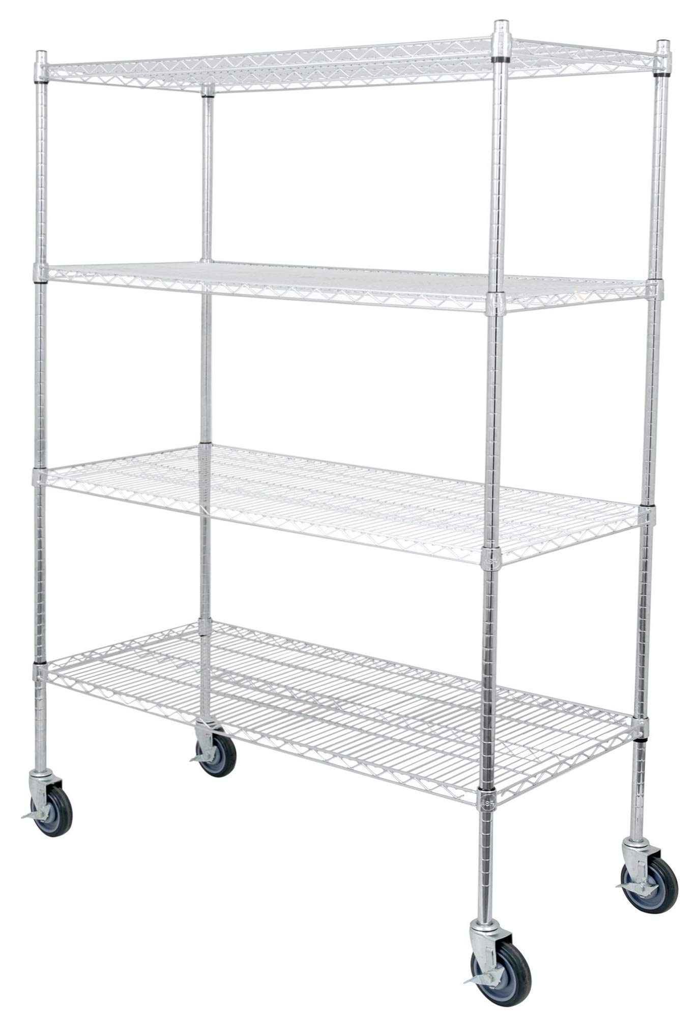 4-Tier Chrome Wire Shelving Kit - 14