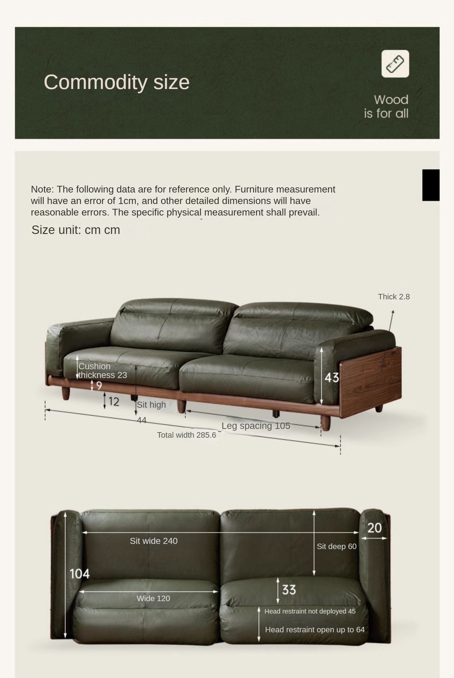 Premium Black Walnut Solid Wood Leather Sofa - Italian Modern Luxury Living Room Furniture for Home & Office Decor