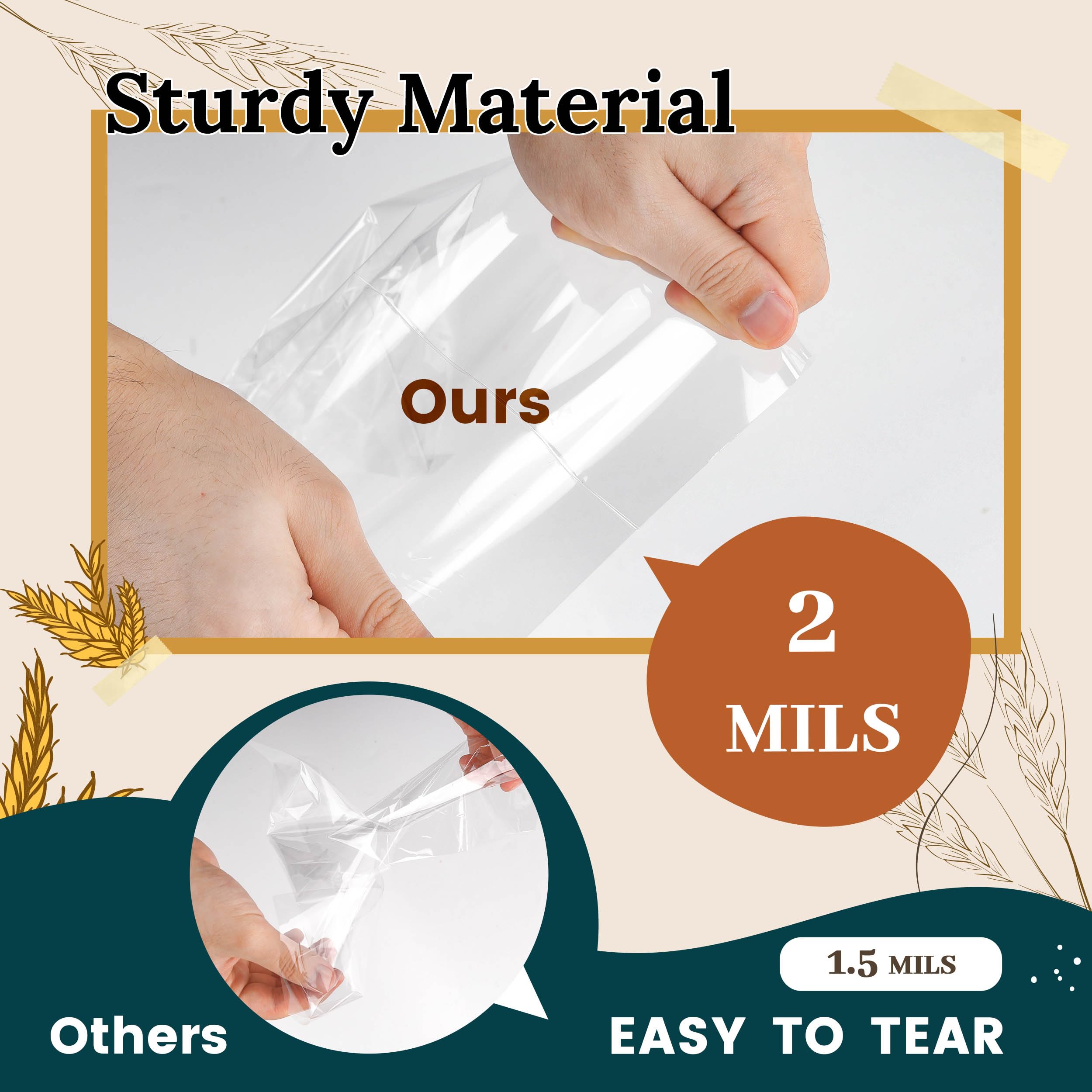 LOKIQNG 100-Pack 6x10 Inch Clear Plastic Cellophane Bags with Twist Ties - Gift Bags for Cookies, Candies, Party Favors, Wedding Treats & Bulk Packaging - Resealable Food Storage Bags for Baking, Snacks & Retail Display