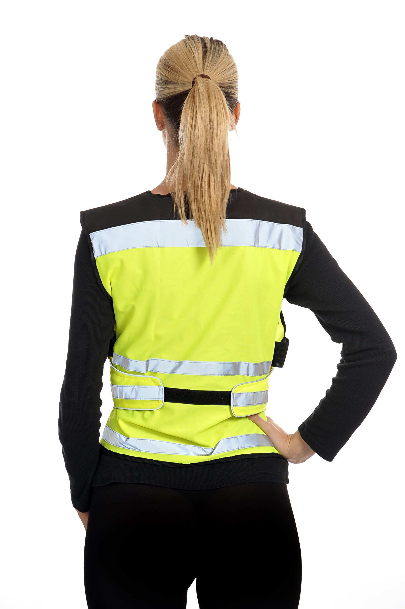 High Visibility Women's Reflective Safety Vest Small Yellow - Perfect for Running, Cycling & Nighttime Outdoor Activities