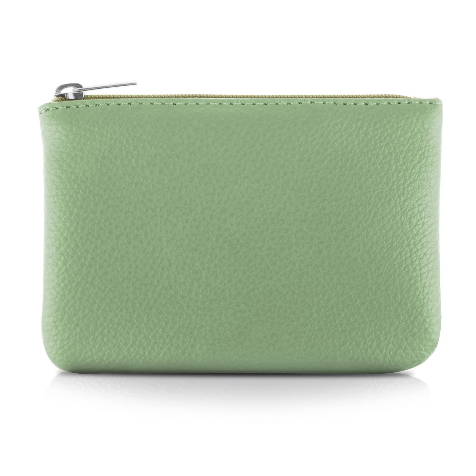PU Lychee Pattern Zipper Coin Purse - Mini Portable Wallet for Women with Credit Card Slots, ID Holder & Keychain - Perfect for Change, Keys, Lipstick & Headphones (Green) | Ideal for Daily Use, Travel & Gift Giving