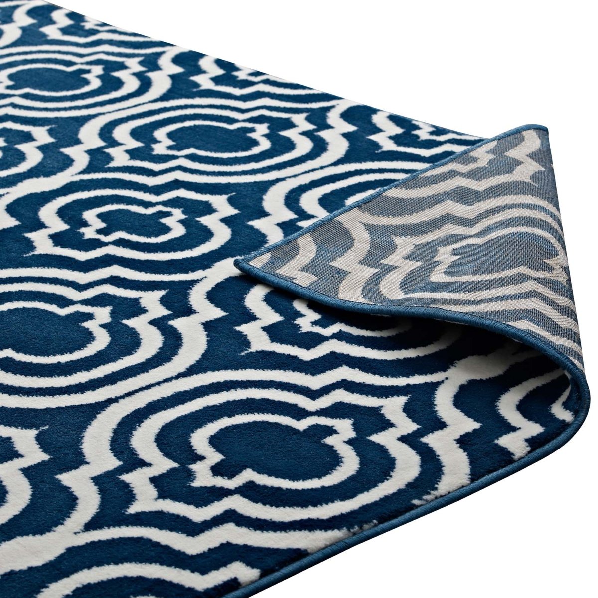 5'x8' Moroccan Trellis Area Rug - Transitional Frame Design for Living Room, Bedroom & Dining Room Decor