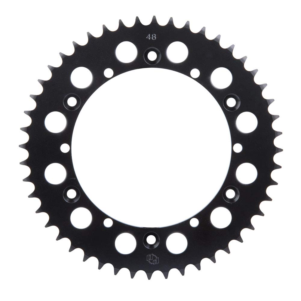 Black 48T Rear Steel Sprocket for Yamaha YZ100 (1982-1983) - Durable Motorcycle Replacement Part for Off-Road & Trail Riding