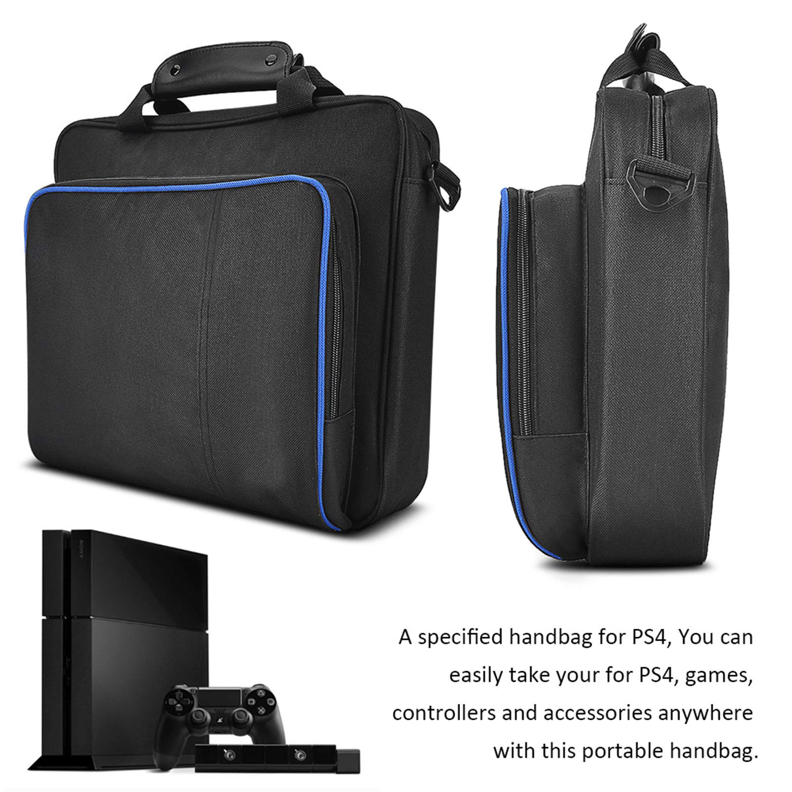 Socobeta Waterproof Portable Travel Shoulder Bag - Protective Storage Carrying Case for PS4 - Perfect for Gaming, Travel & Outdoor Adventures