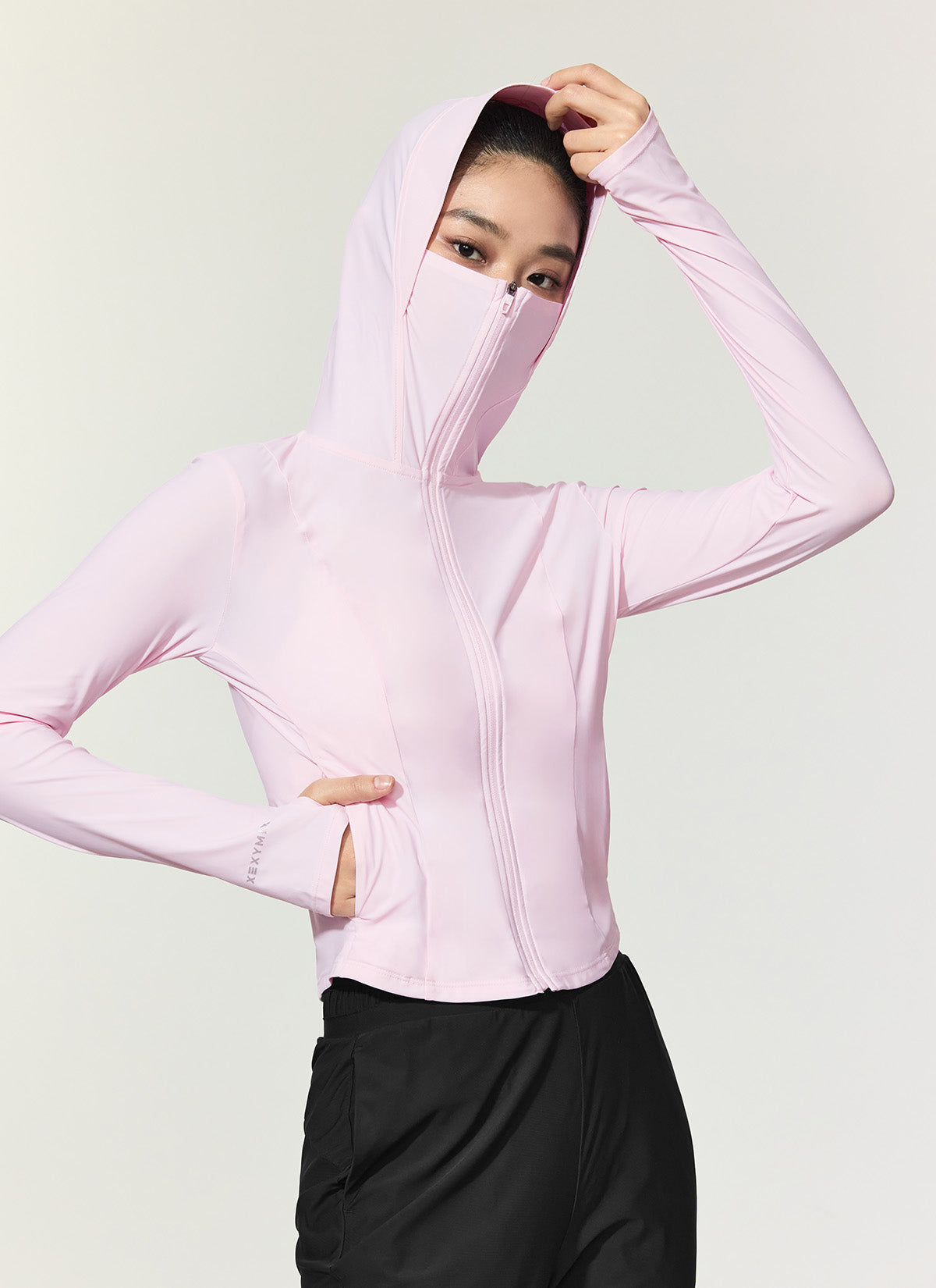 Lightweight Cooling Slim Fit Crop Hoodie Jacket for Women - Breathable Summer Workout & Casual Wear