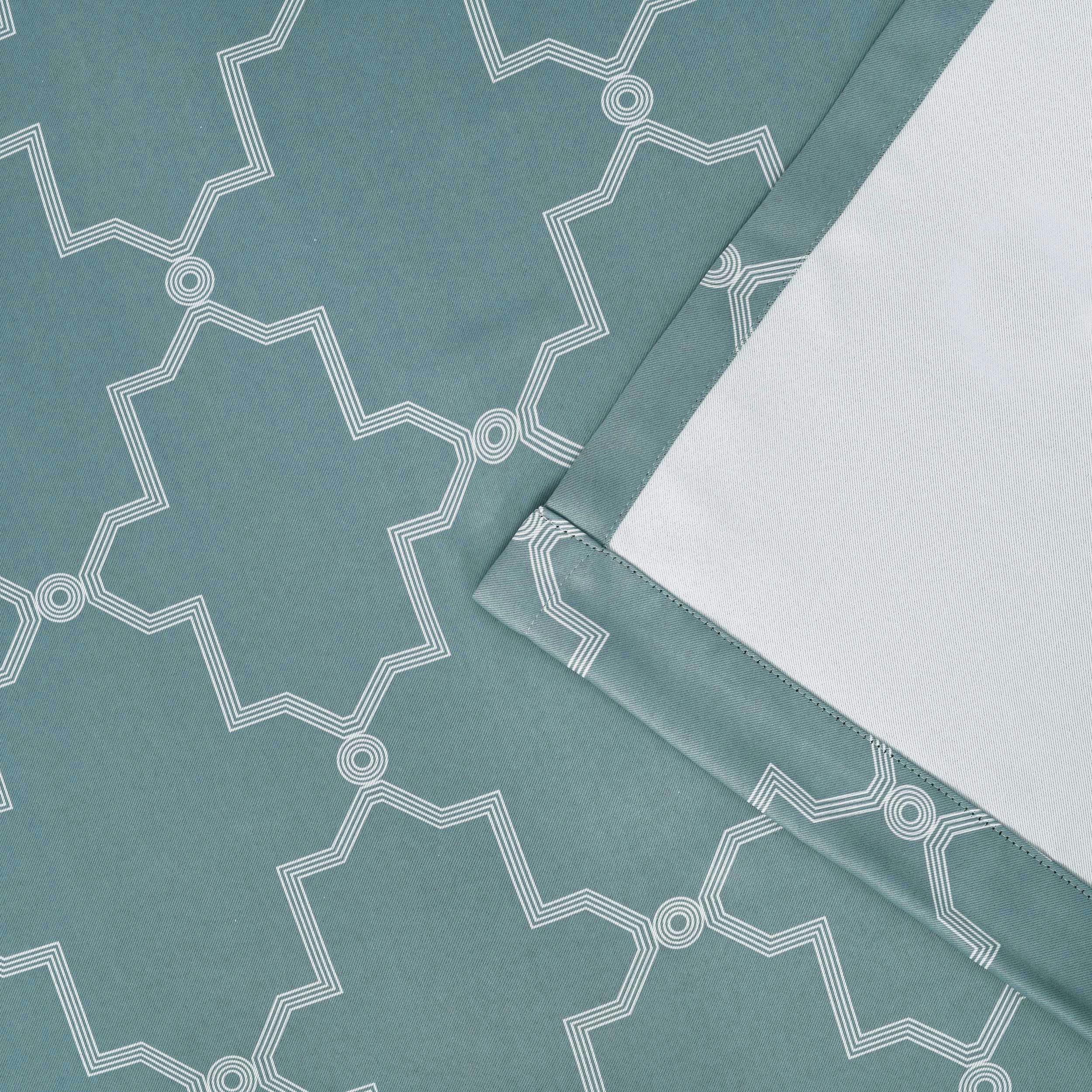 Blackout Curtain Panels with Grommet Header - Imperial Trellis Design for Bedroom & Living Room - Thermal Insulated & Noise Reducing Window Drapes