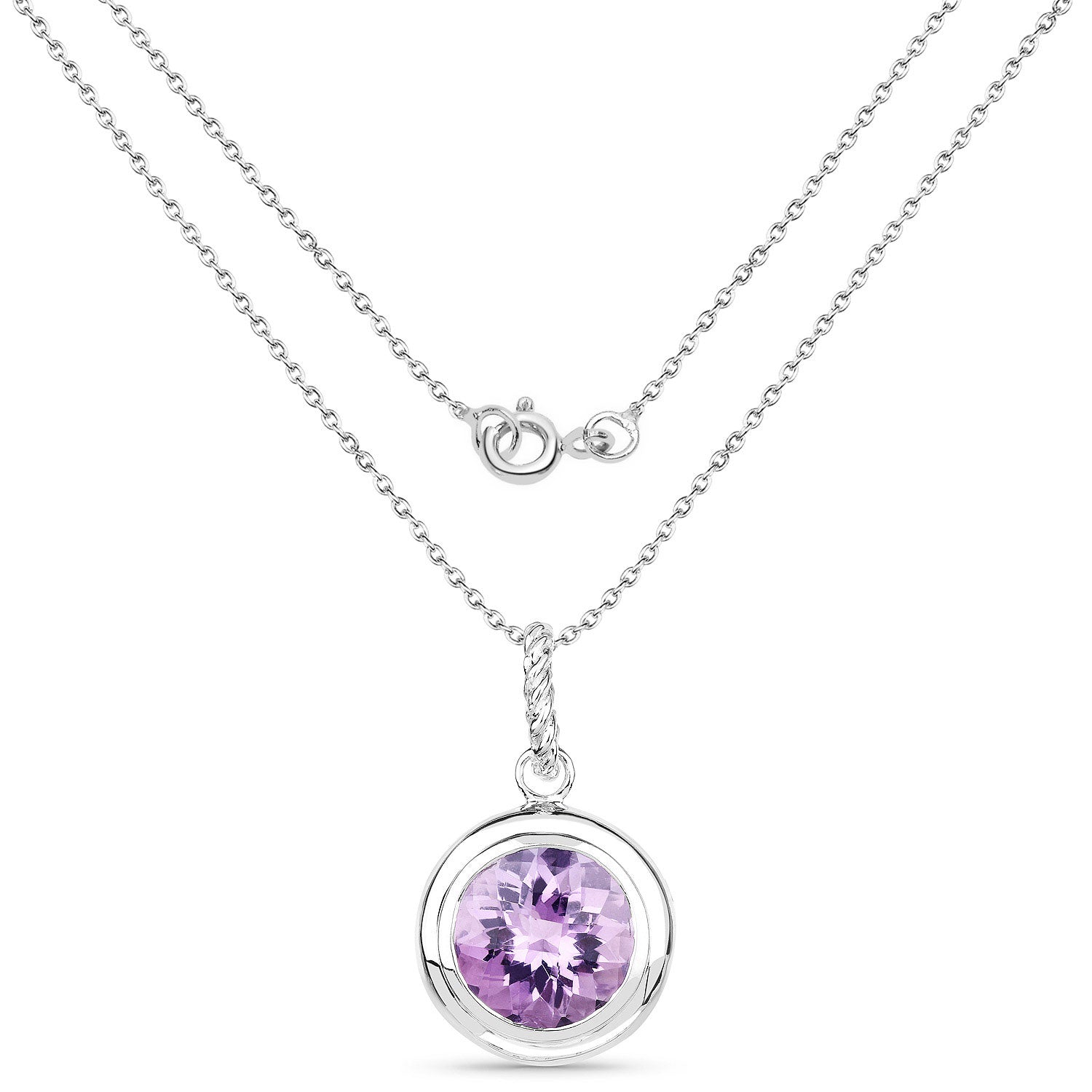 Natural Purple Amethyst Solitaire Pendant Necklace for Women - Elegant Healing Crystal Jewelry Gift for Birthday, Anniversary & Spiritual Protection