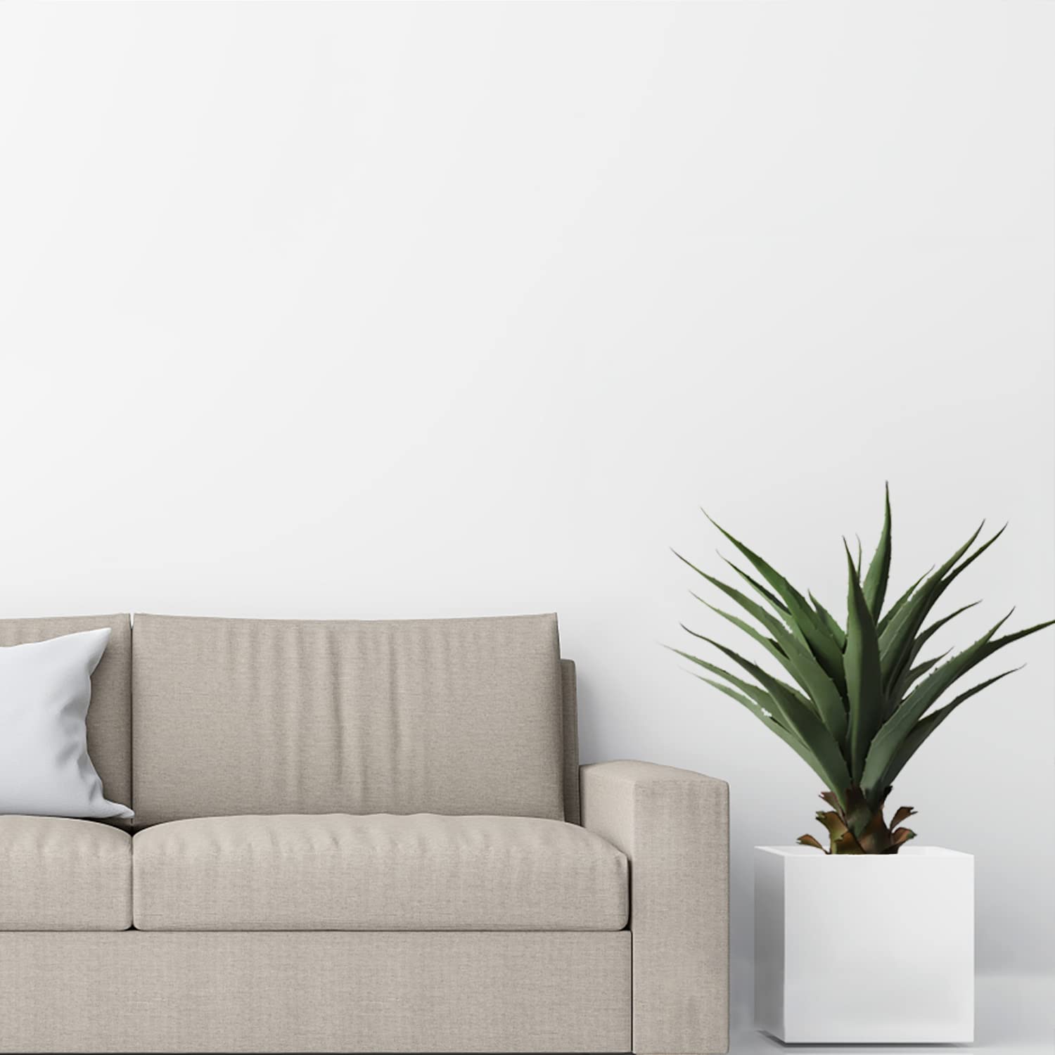 27 Inch Artificial Sansevieria Snake Plant - Fake Agave Plastic Potted Greenery for Home Office Garden Decor | Indoor Outdoor Decorative Houseplant for Living Room, Bedroom, Patio
