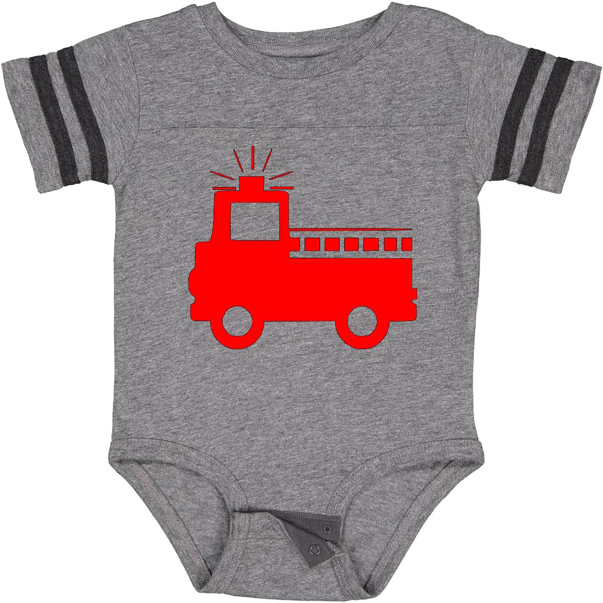 Inktastic Red Fire Engine Baby Bodysuit - Cute Infant Onesie for Boys & Girls - Soft Cotton Baby Bodysuit for Newborns, Toddlers - Perfect for Firefighter Theme Parties, Photo Shoots & Everyday Wear