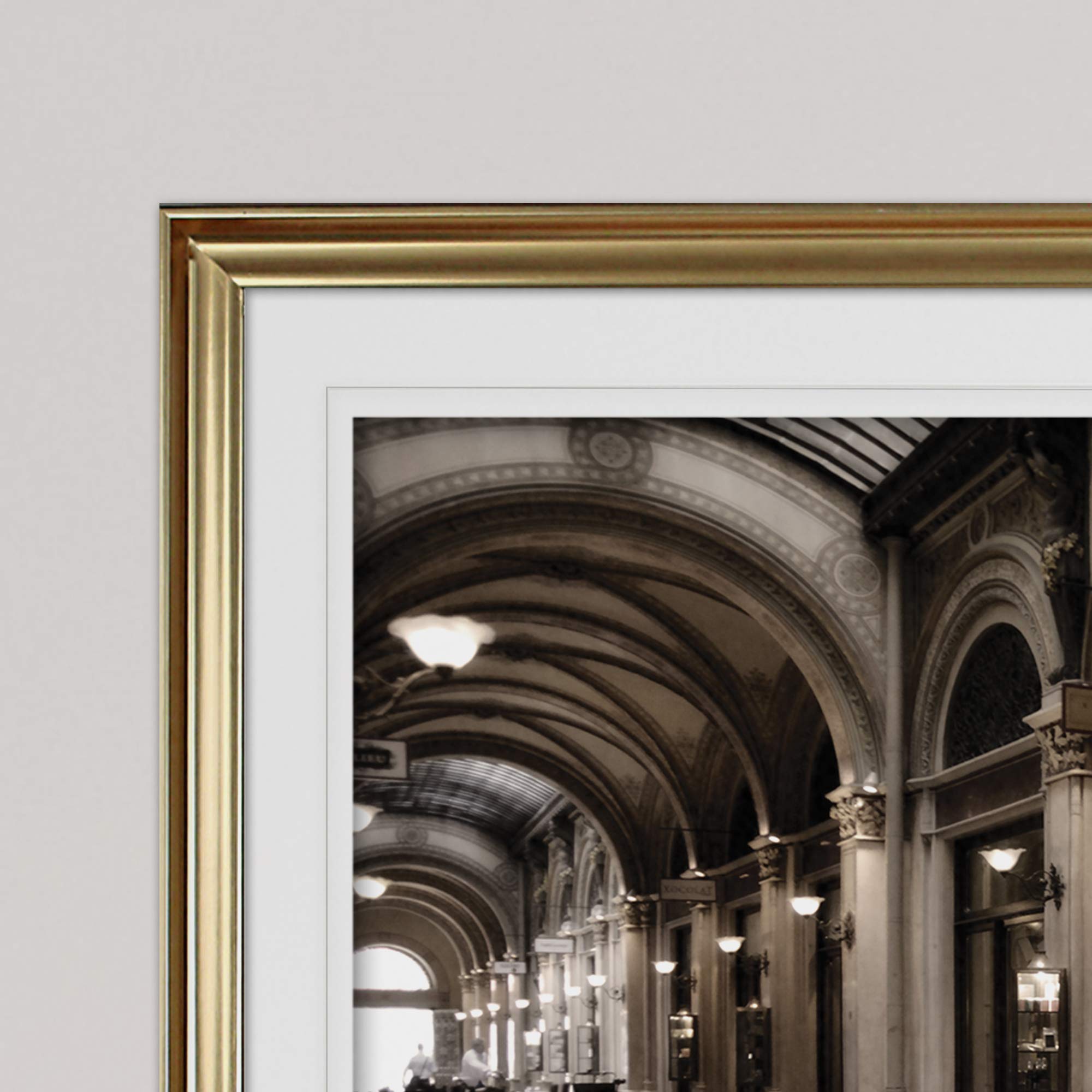 Wexford Home City of Vienna Framed Cityscape Art Print - 30x40 Inch Gold Giclee Canvas Wall Decor Ready to Hang | Perfect for Living Room, Bedroom & Office Decor