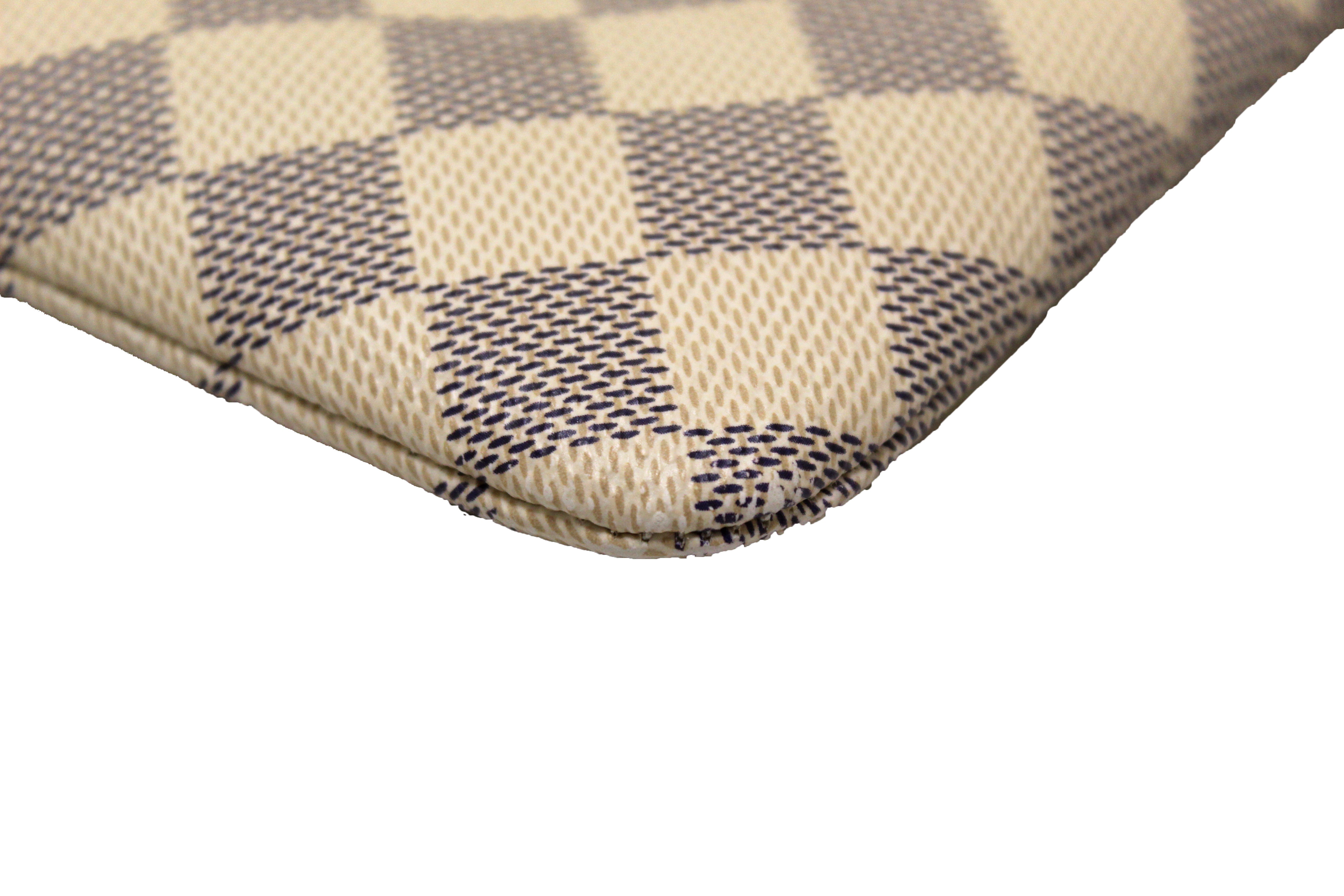 Authentic Louis Vuitton Damier Azur City Pouch Wristlet Clutch Bag - Stylish Crossbody Purse for Women, Perfect for Parties, Travel & Everyday Use
