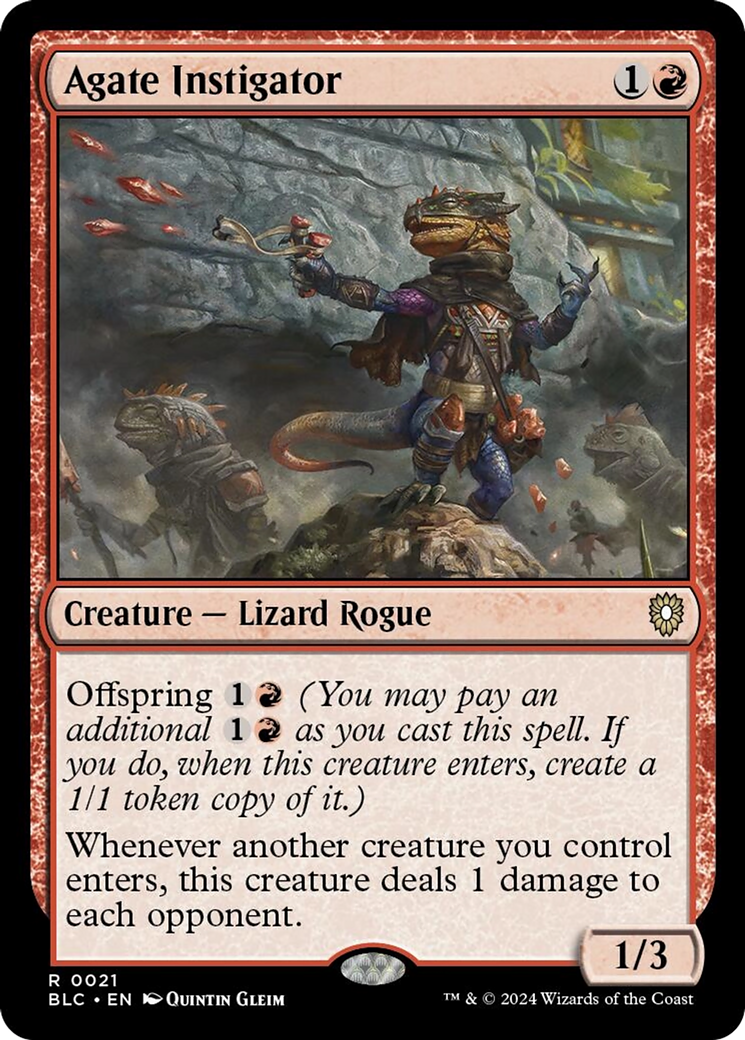 Agate Instigator MTG Commander Deck - Bloomburrow Expansion for Magic: The Gathering | Perfect for Commander, Multiplayer & Strategy Game Nights