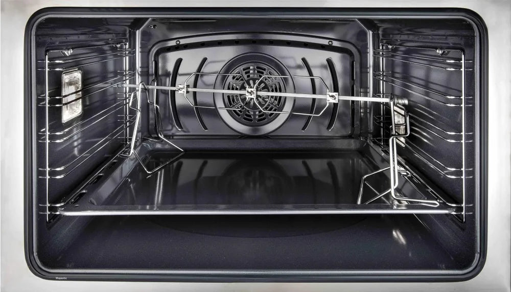 ILVE Majestic II 36 Inch Electric Range with Antique White Bronze Trim - UMI09NS3AWB | Professional Kitchen Appliance for Home Chefs & Baking Enthusiasts