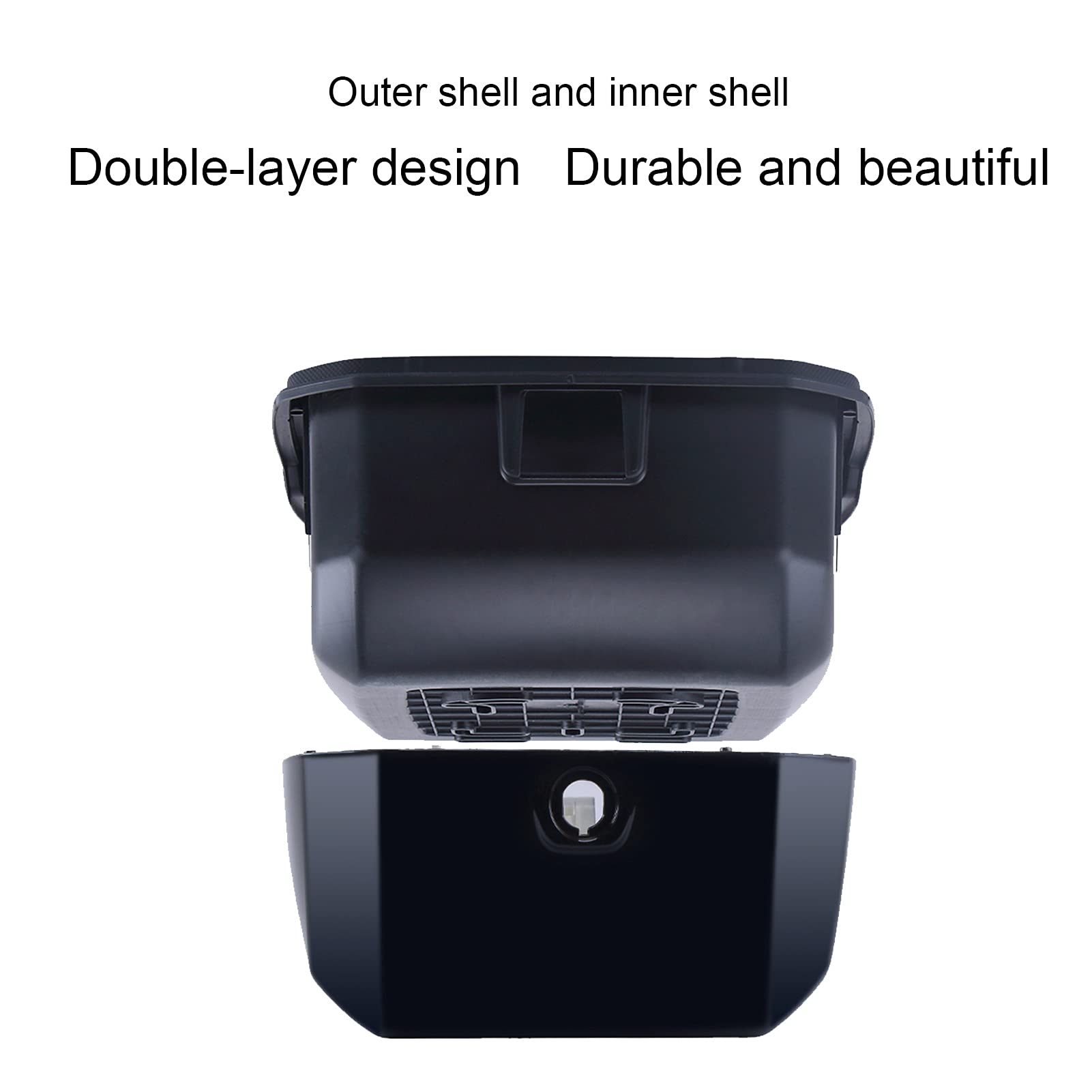 Universal Motorcycle Tail Box - Double-Layer Scooter Trunk with Soft Backrest & Mounting Hardware - Helmet & Luggage Storage Case for Touring & Commuting