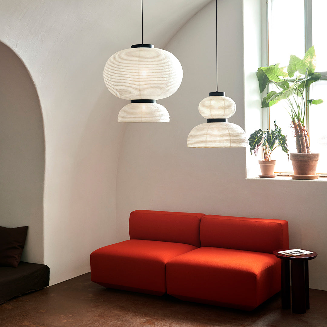 Formakami JH5 Pendant Light - Modern Paper Pendant Lamp for Dining Room, Living Room & Bedroom Lighting - Scandinavian Style Hanging Light Fixture