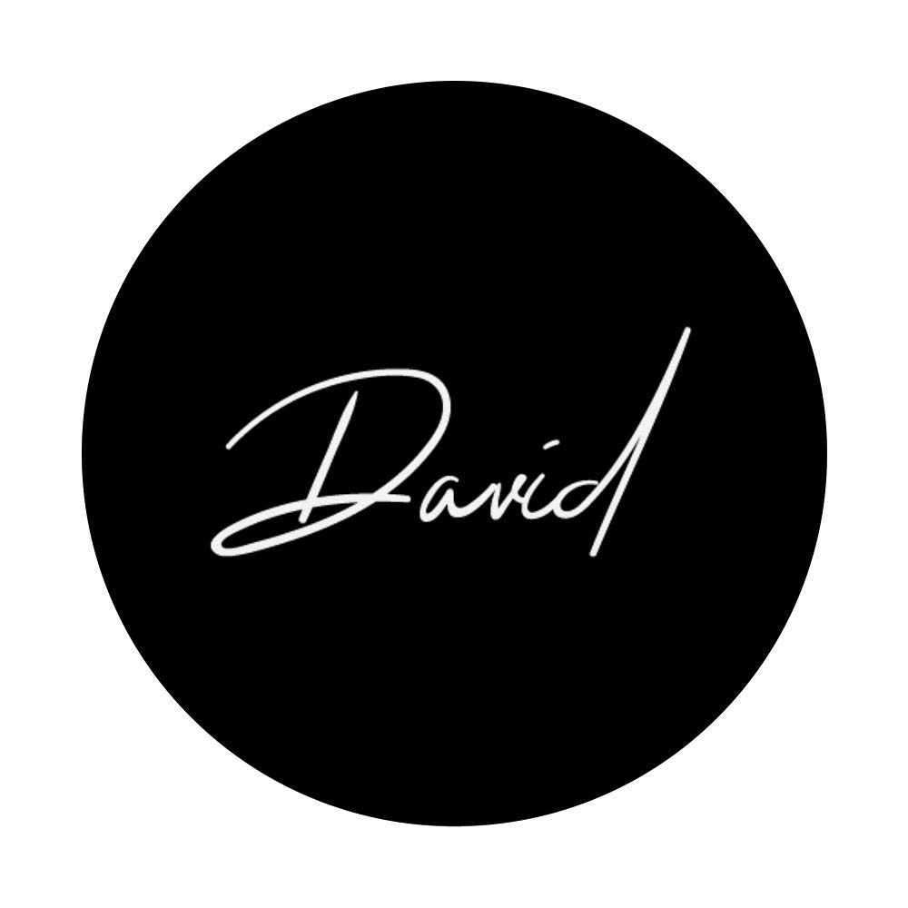 David Name White on Black - Personalized Custom Name Sign for Home Decor, Wall Art, Gift Idea - Perfect for Living Room, Bedroom, Office & Nursery