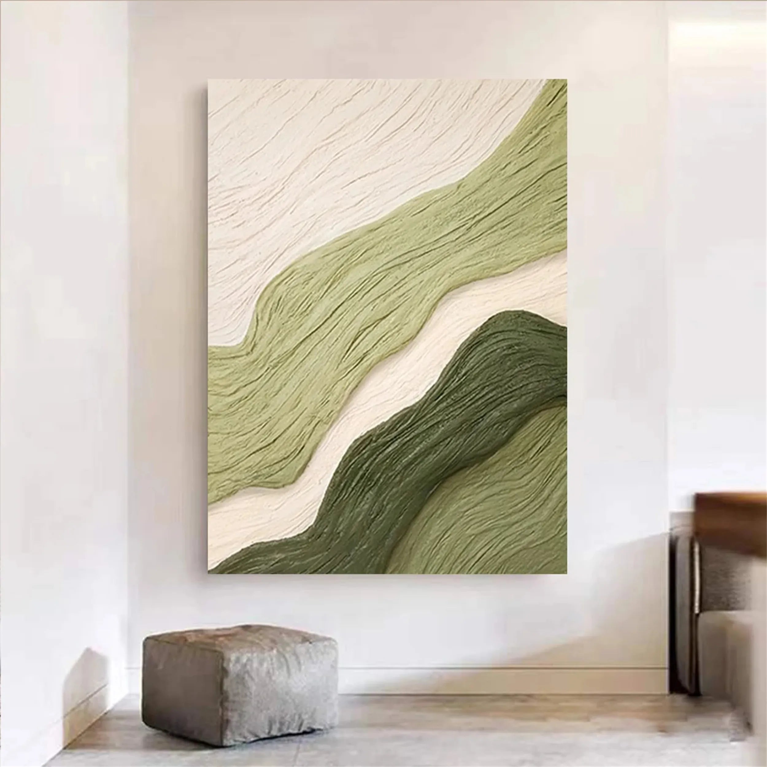 Blue & Green Abstract Art Print #BG036 - Modern Wall Decor for Living Room, Bedroom & Office
