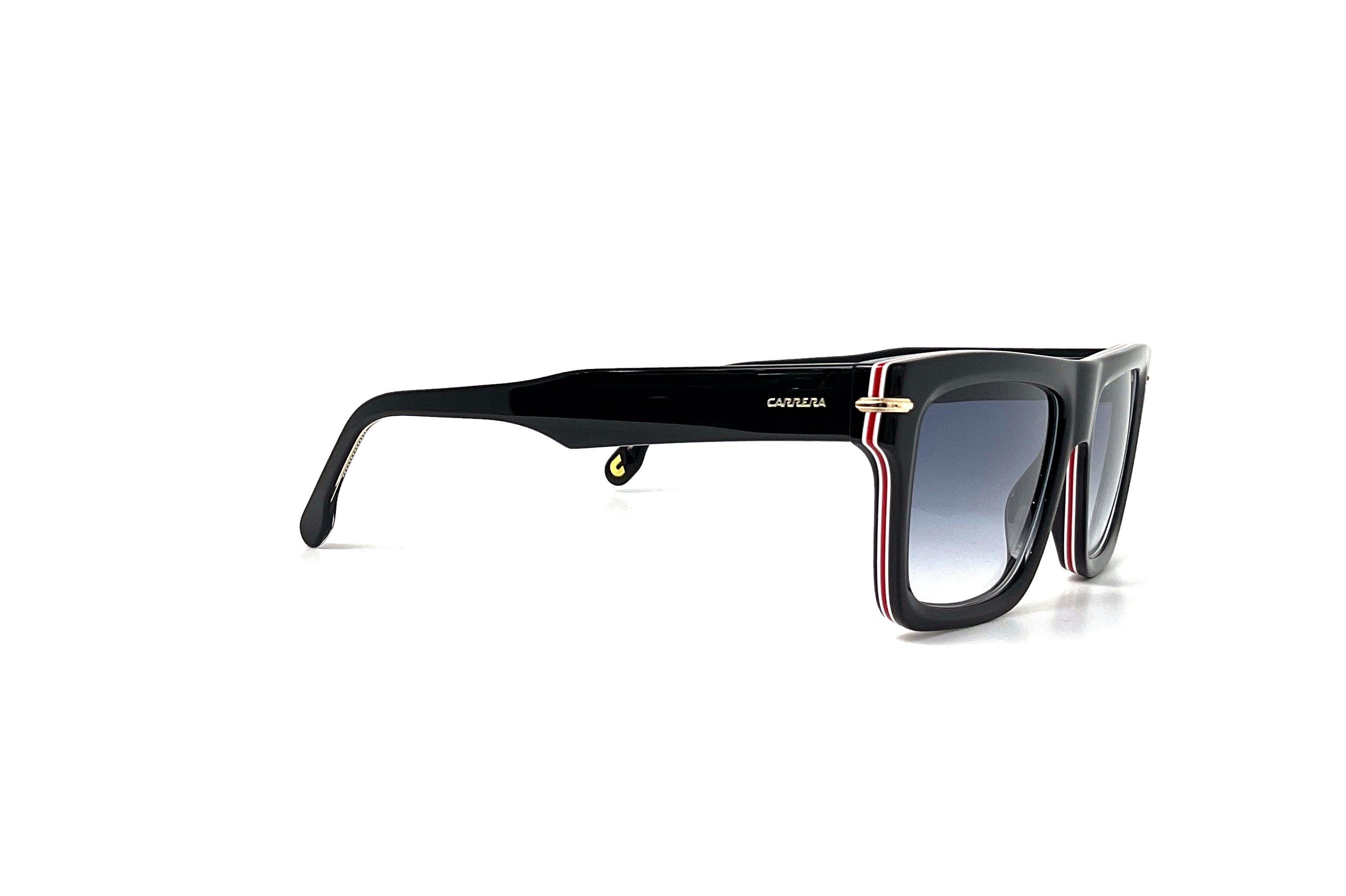 Carrera 305/S Sunglasses - Striped Black Frame UV Protection for Men & Women | Perfect for Driving, Running, and Outdoor Activities