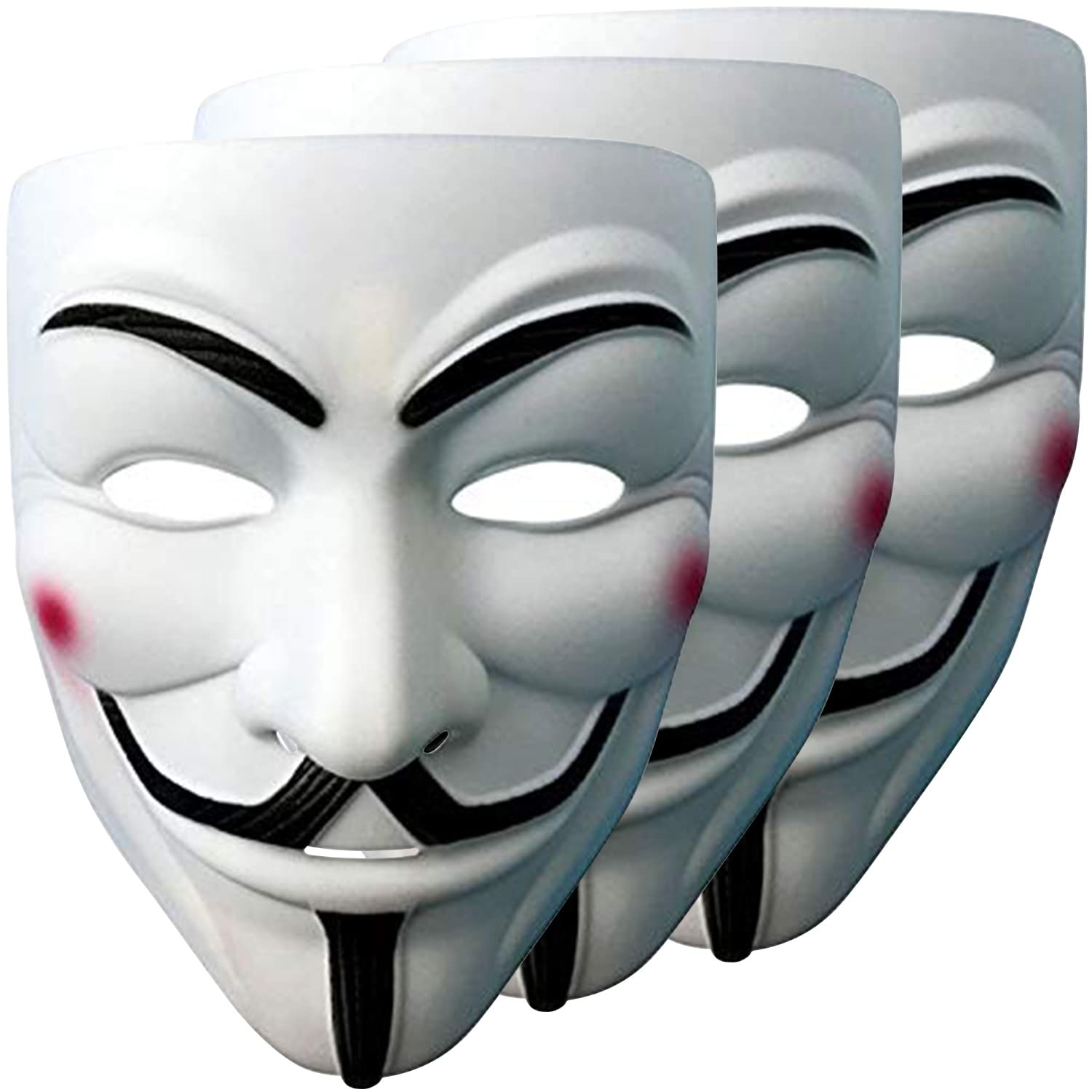 V for Vendetta Mask - Anonymous Hacker Mask for Halloween, Cosplay & Protests - Guy Fawkes Costume Accessory for Political Events & Movie Reenactments