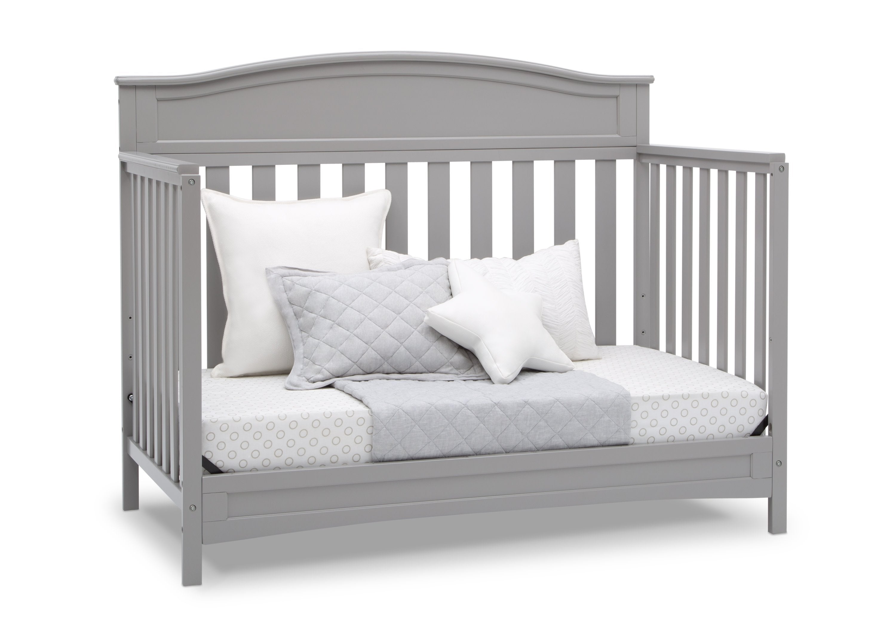 Emery Deluxe 6-in-1 Convertible Baby Crib - Toddler Bed, Daybed & Full-Size Bed - Modern Nursery Furniture for Newborns to Teens - Perfect for Small Spaces & Growing Families