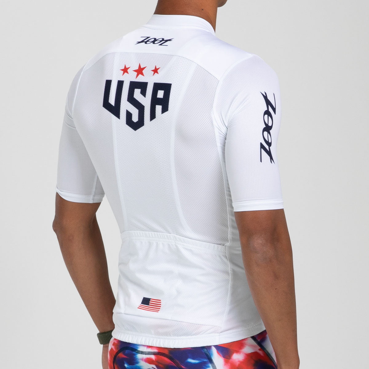Men's Limited Edition Cycling Aero Jersey - Freedom White | High Performance Bike Jersey for Road Cycling & Triathlon Training