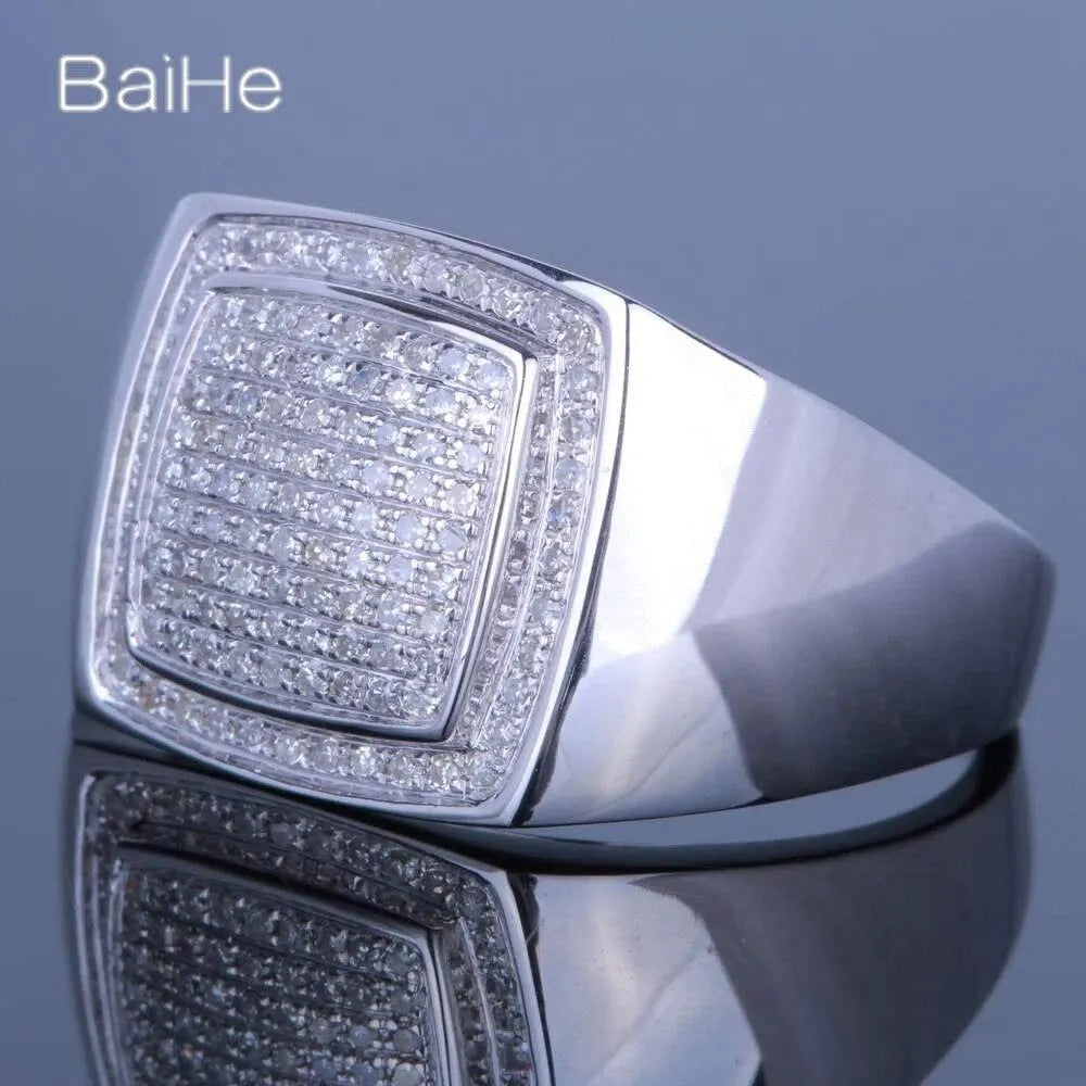 14K White Gold Genuine Natural Diamond Ring for Women & Men - H/SI Quality, Wedding & Engagement Fine Jewelry - Perfect for Proposals, Anniversaries & Special Occasions