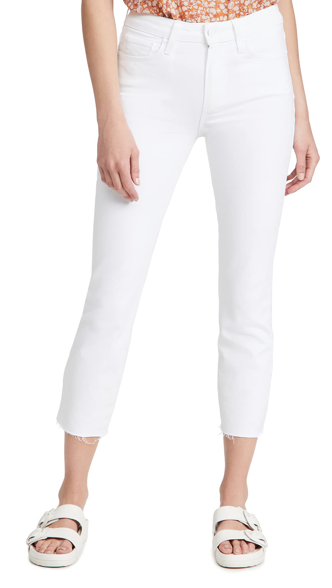 PAIGE Women's Cindy Crop Jeans - High Waist Distressed Denim Skinny Jeans for Women | Perfect for Casual Outfits, Date Nights & Weekend Wear