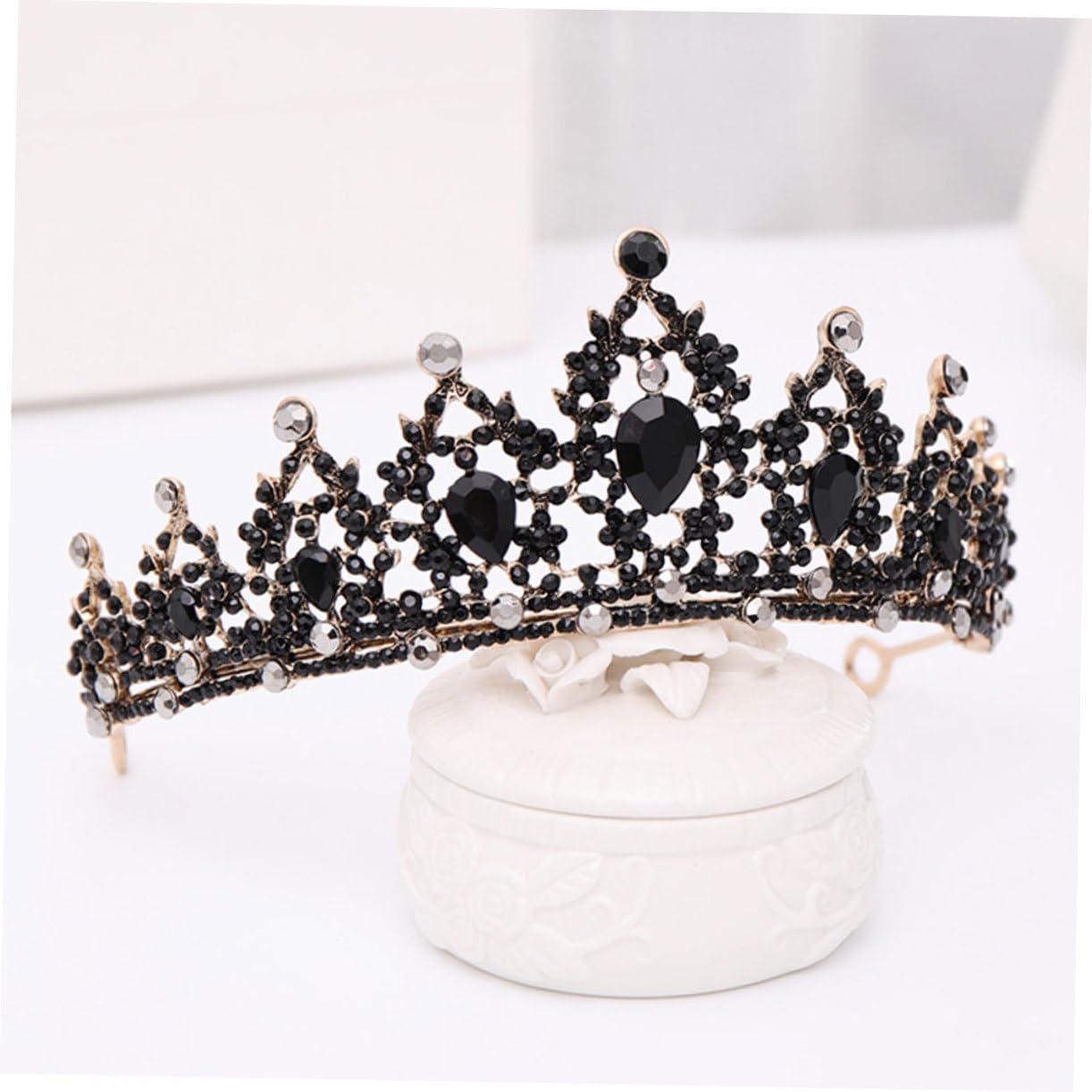 **Abaodam 2-Piece Rhinestone Wedding Tiara Set for Women – Bridal Crown, Hair Accessories for Bride, Prom, Pageant & Special Occasions**