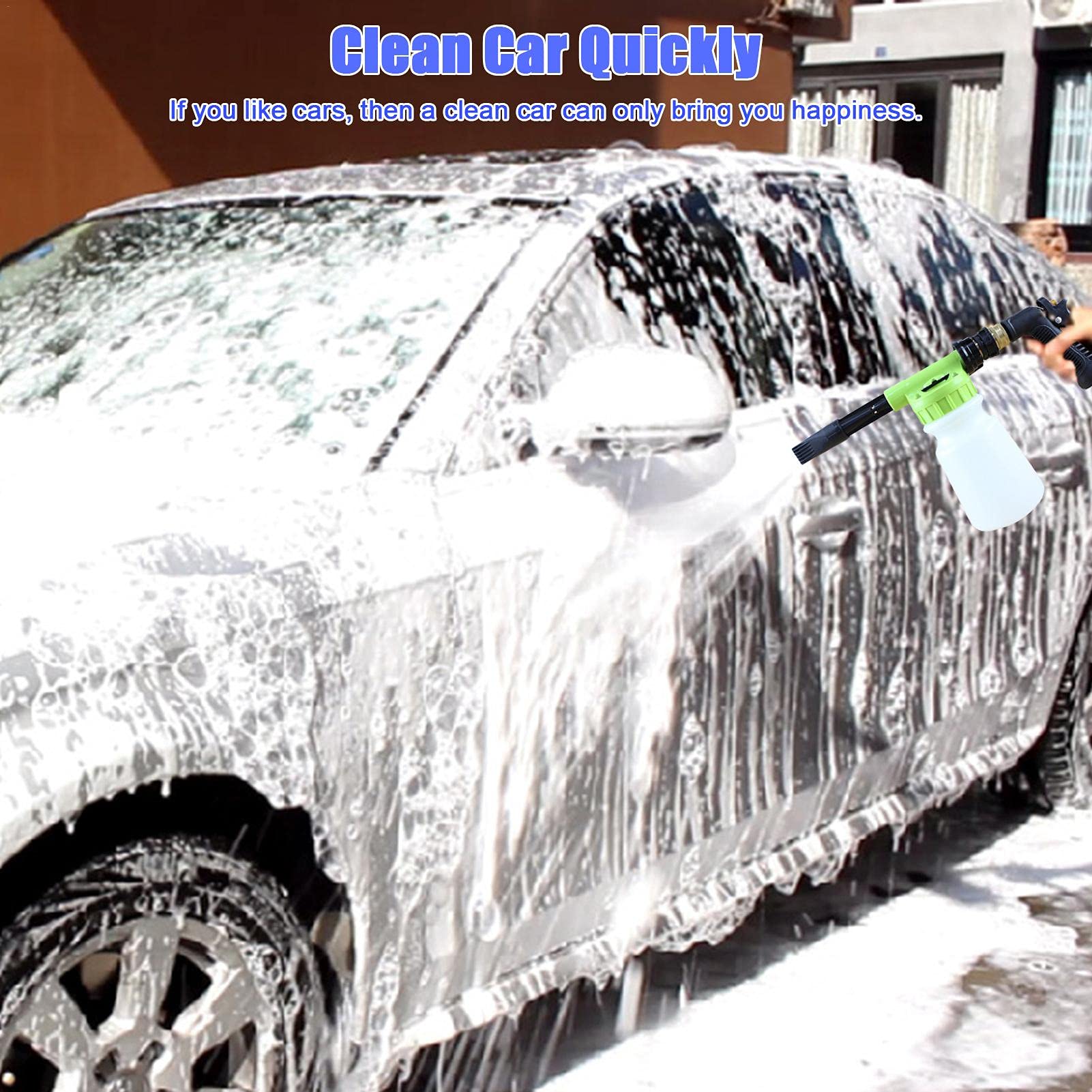 Naysku Car Wash Foam Sprayer with Detachable Large Capacity Tank - Foaming Pump Sprayer for Auto Detailing, Connects to Any Garden Hose - Perfect for Home Car Washing, Motorcycle & RV Cleaning