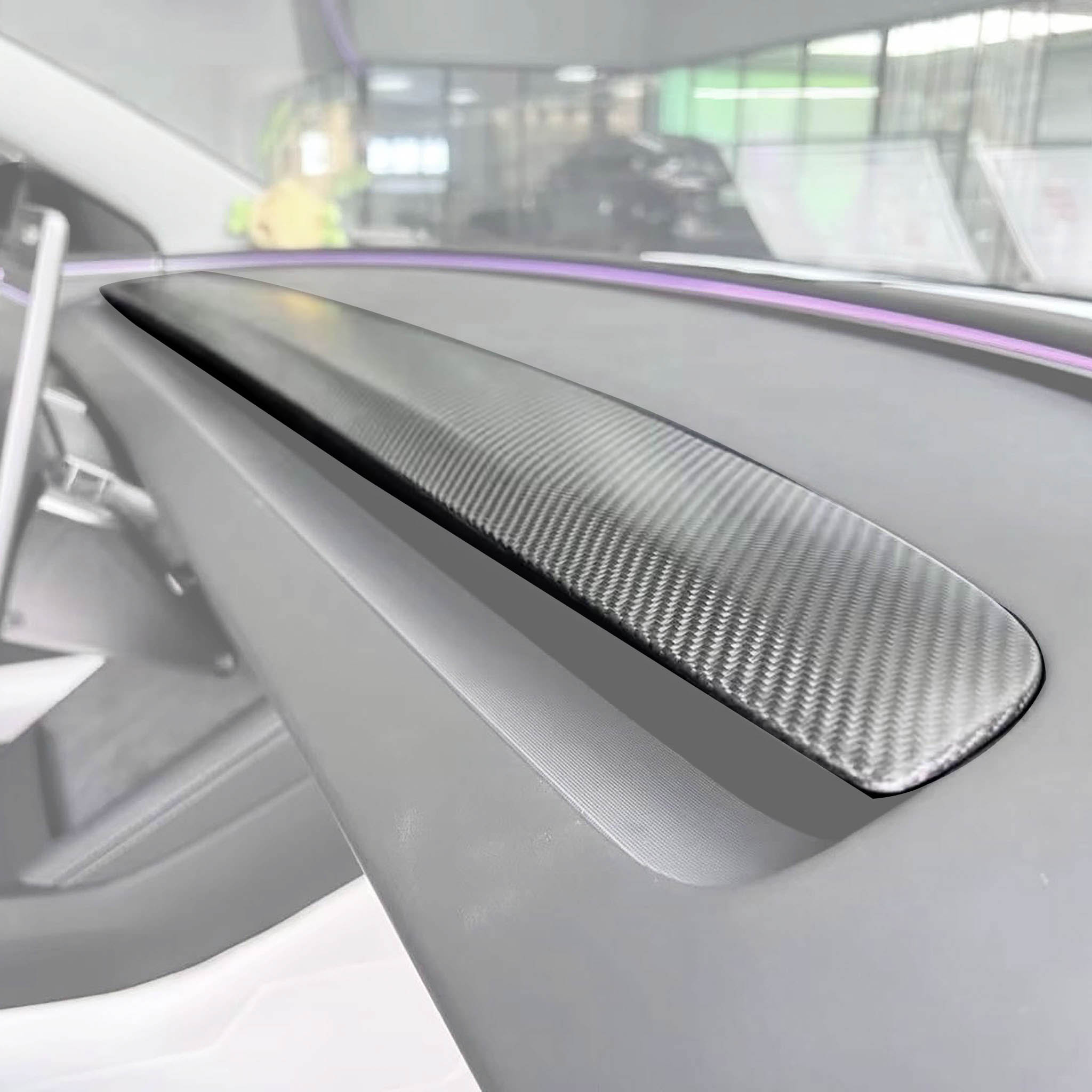 Premium Real Carbon Fiber Dashboard Overlays for Tesla Model 3 Highland (2024+) - Easy Stick-On Installation - Interior Car Accessories for Luxury & Sporty Look - Perfect for Daily Driving & Car Shows