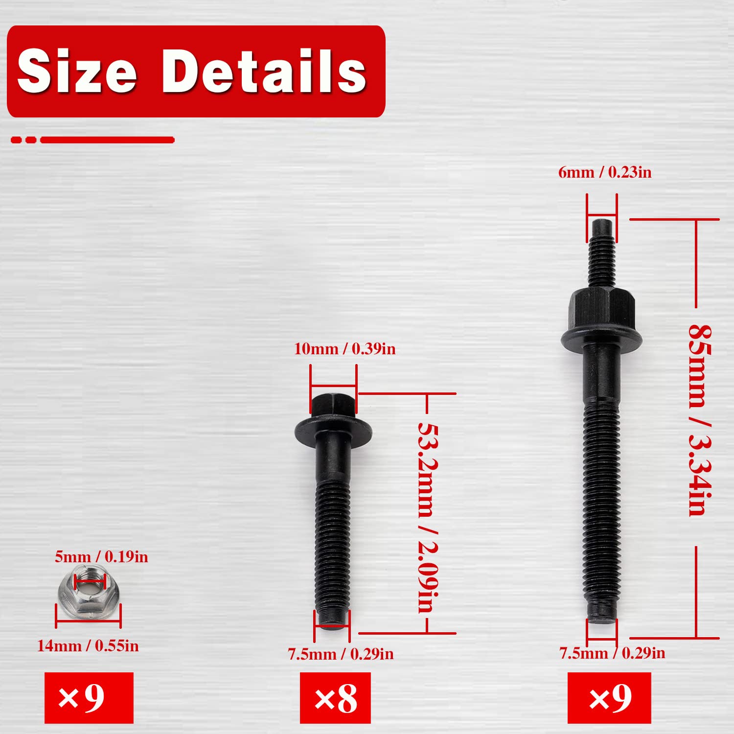 2003-2008 Dodge Ram 5.7L V8 Exhaust Manifold Bolt Kit (Left+Right) - Engine Repair Set