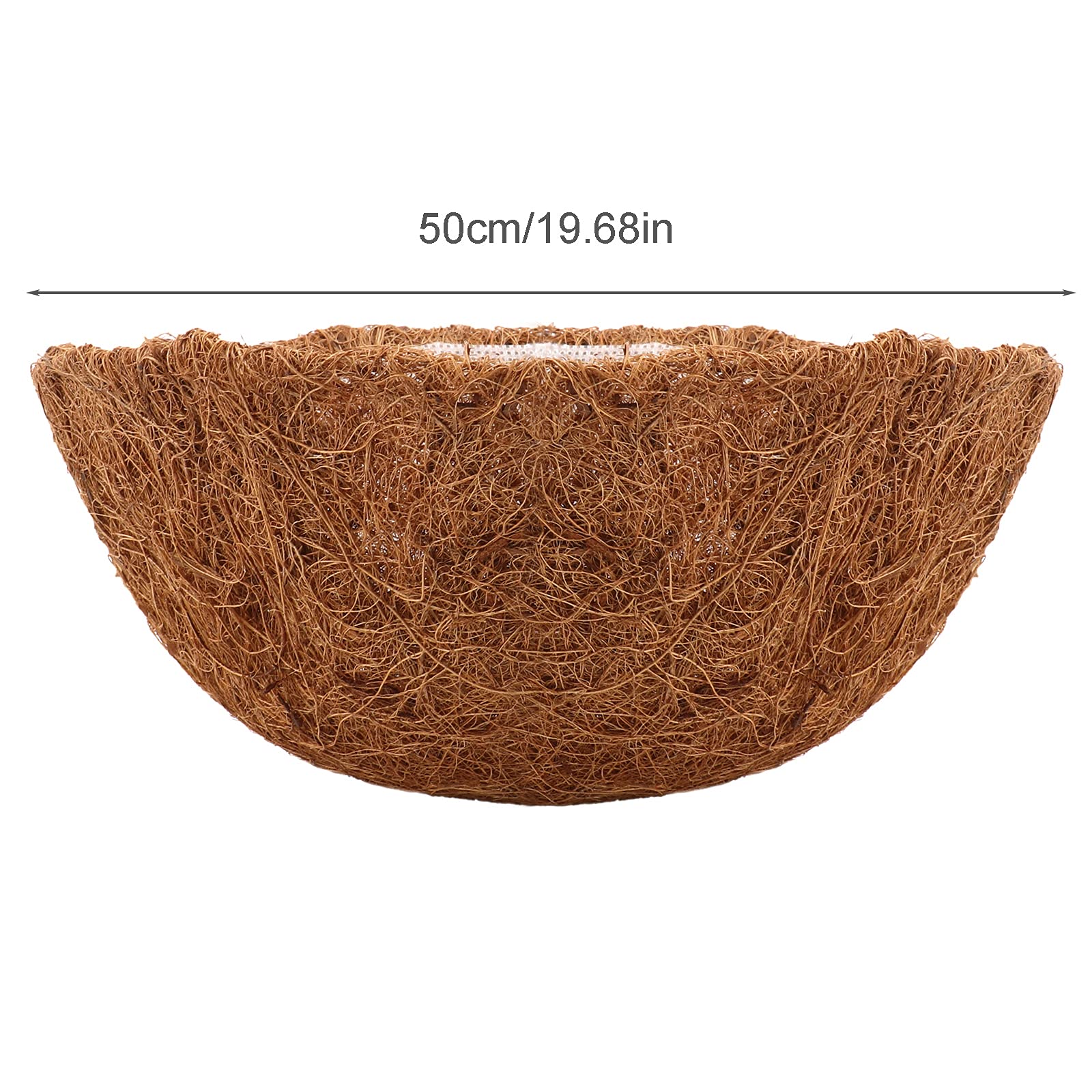 20in Natural Coco Fiber Basket Liners - 3 Pack Coconut Coir Plant Liners with Non-Woven Fabric for Hanging Baskets, Flower Pots & Vegetable Planters | Perfect for Indoor/Outdoor Gardening & Home Décor